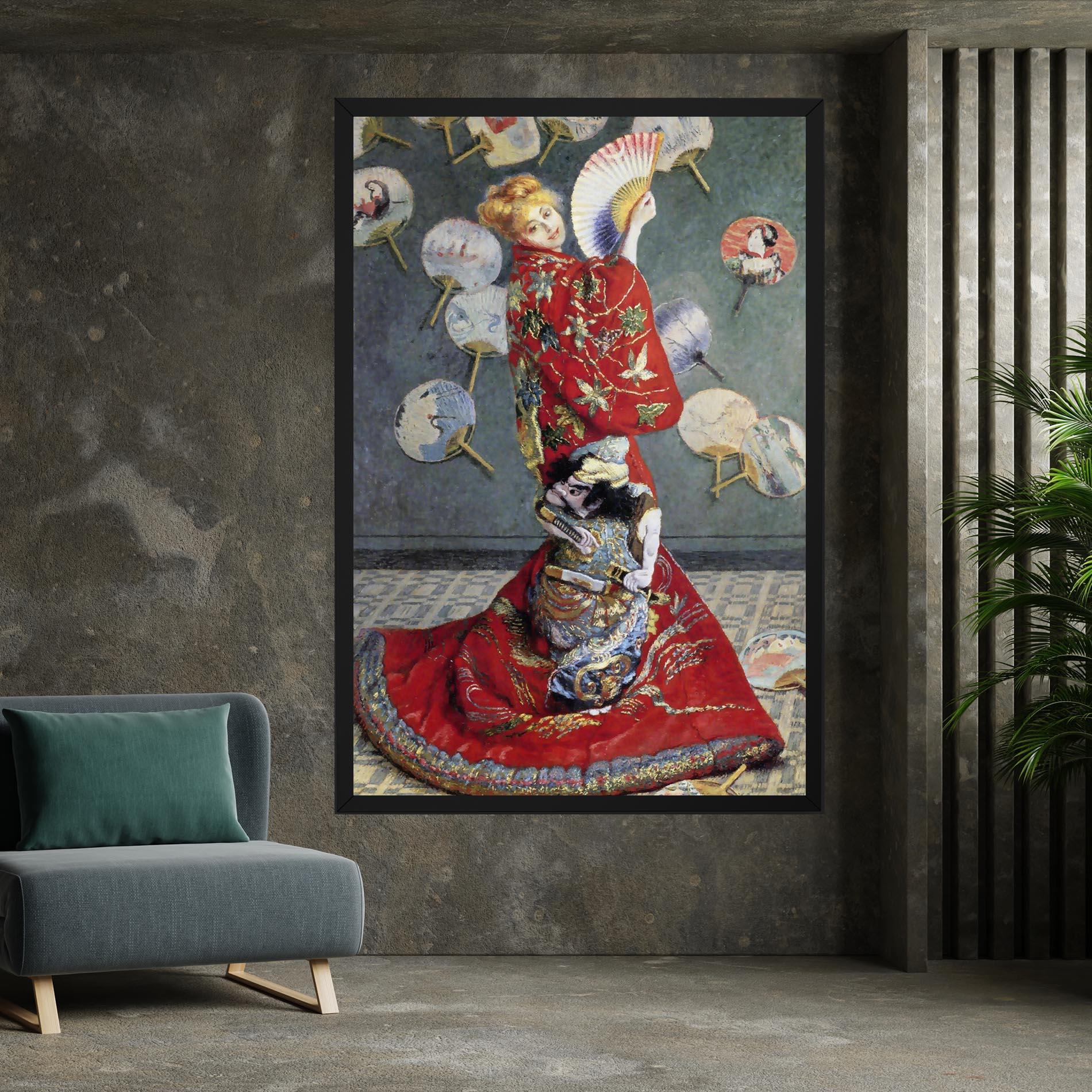 Vászonkép Camille Monet In Japanese Costume mockup 7