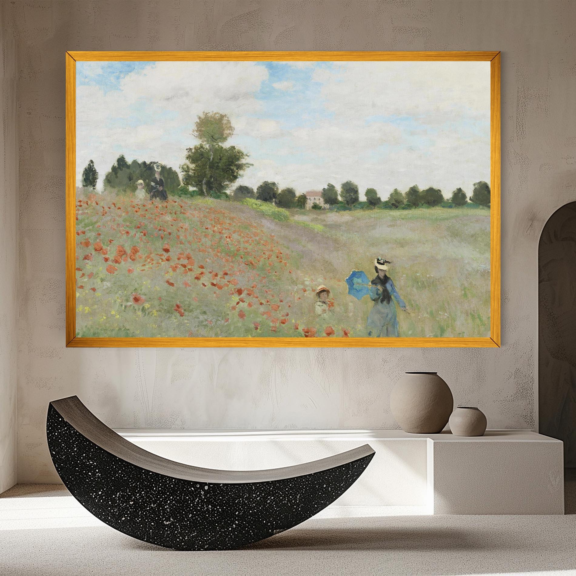 Vászonkép Poppy Field Near Argenteuil mockup 8