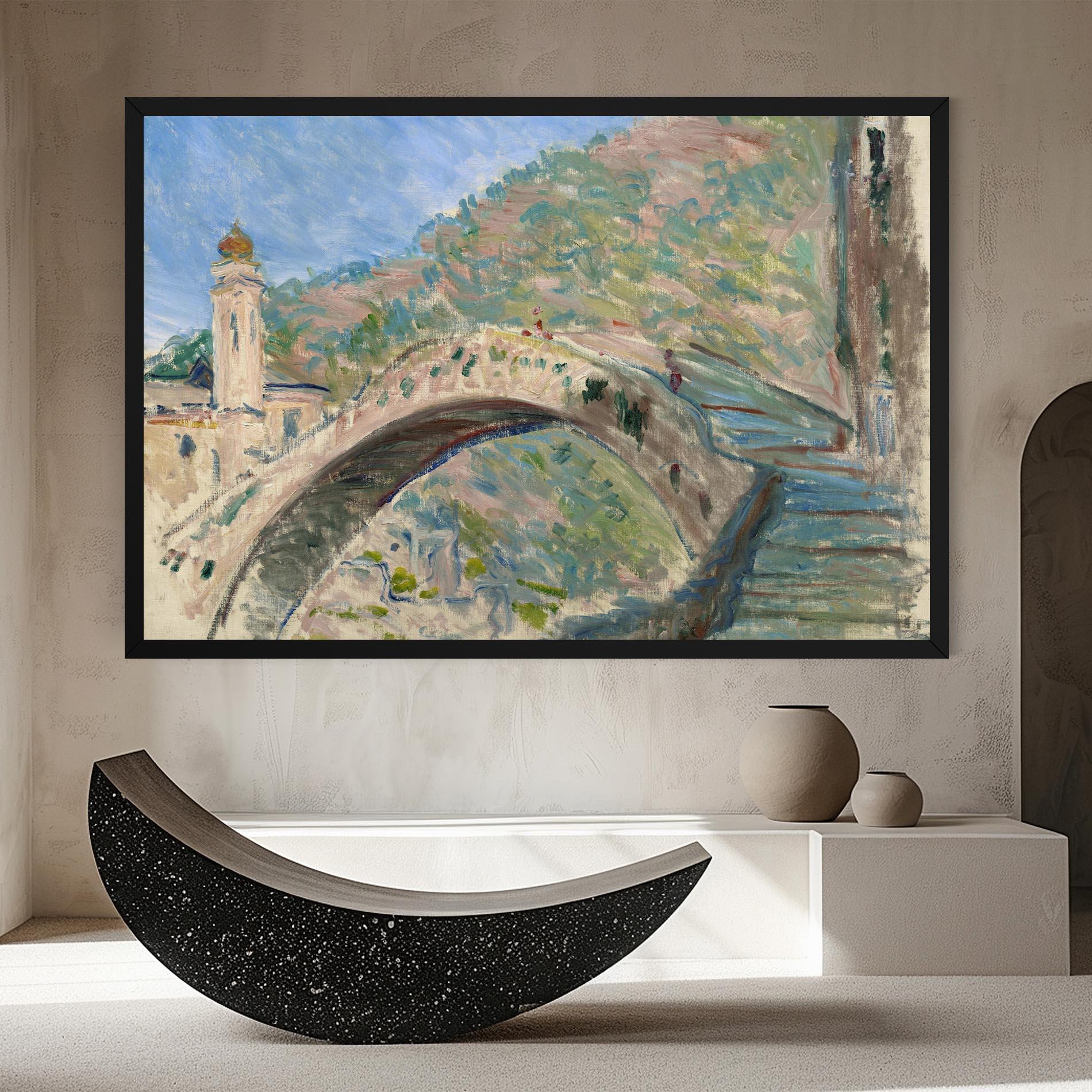 Vászonkép Bridge At Dolceacqua mockup 8