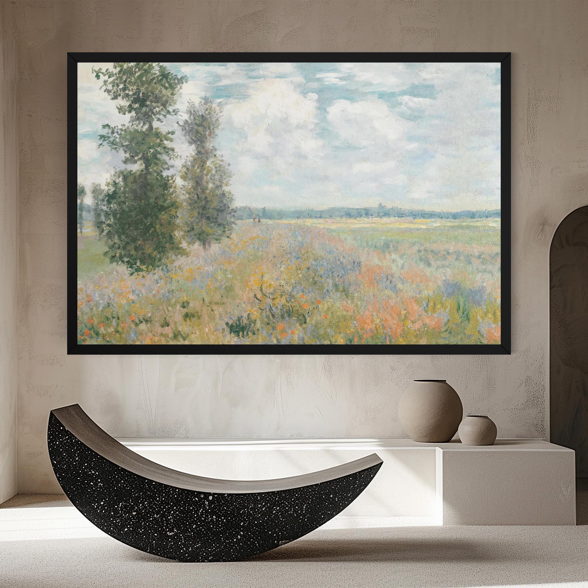 Vászonkép Monet's Landscape Background mockup 8