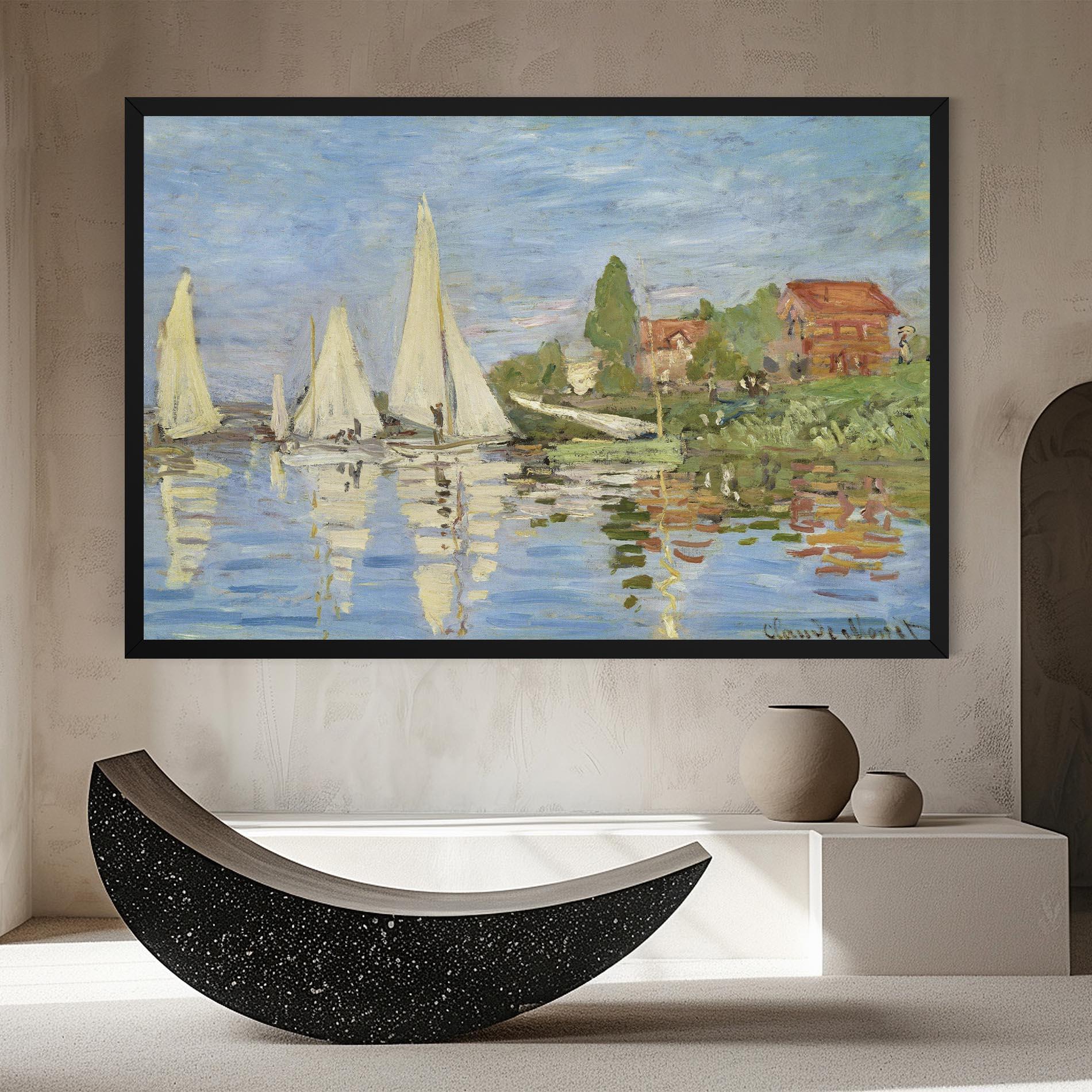 Vászonkép Regattas At Argenteuil mockup 8