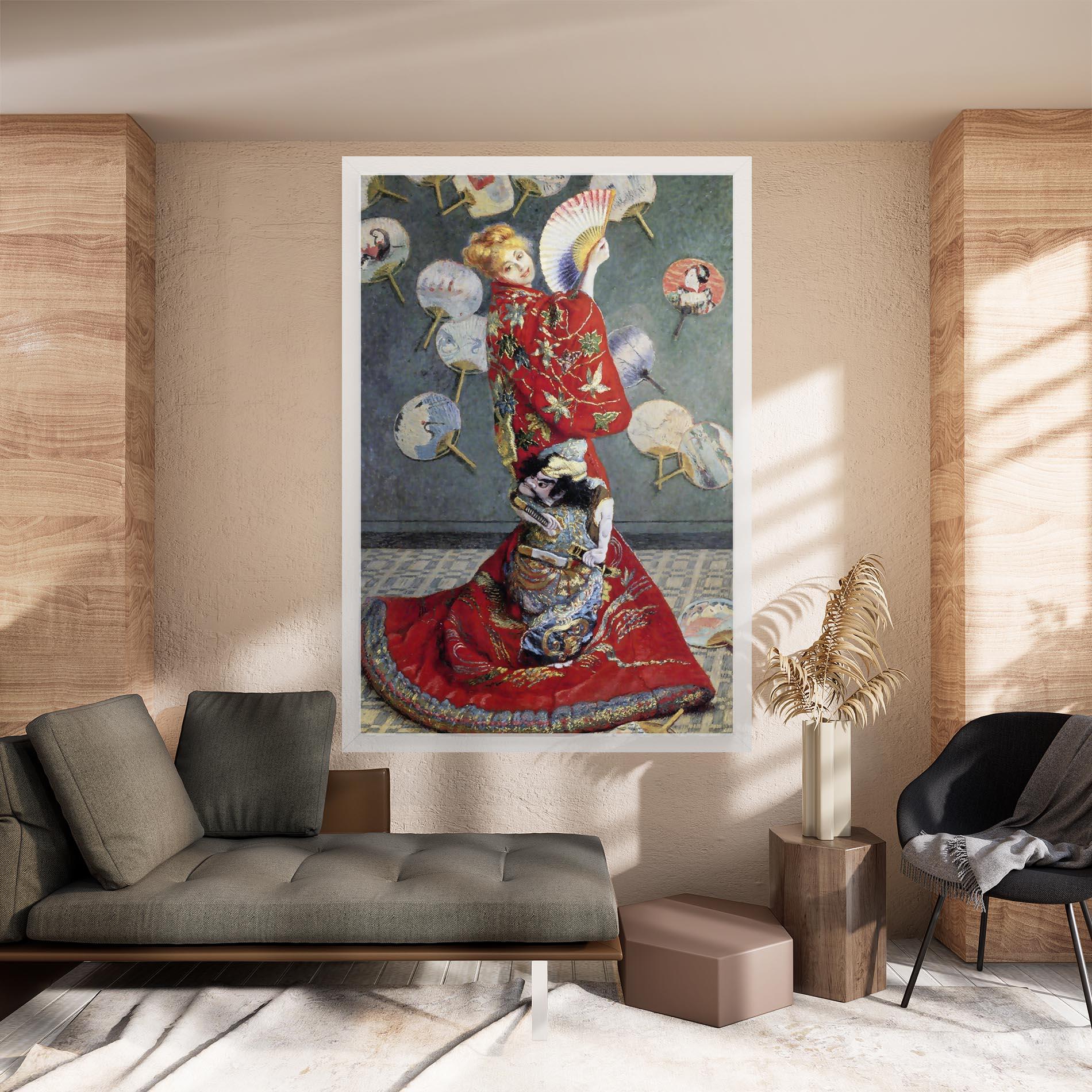 Vászonkép Camille Monet In Japanese Costume mockup 8