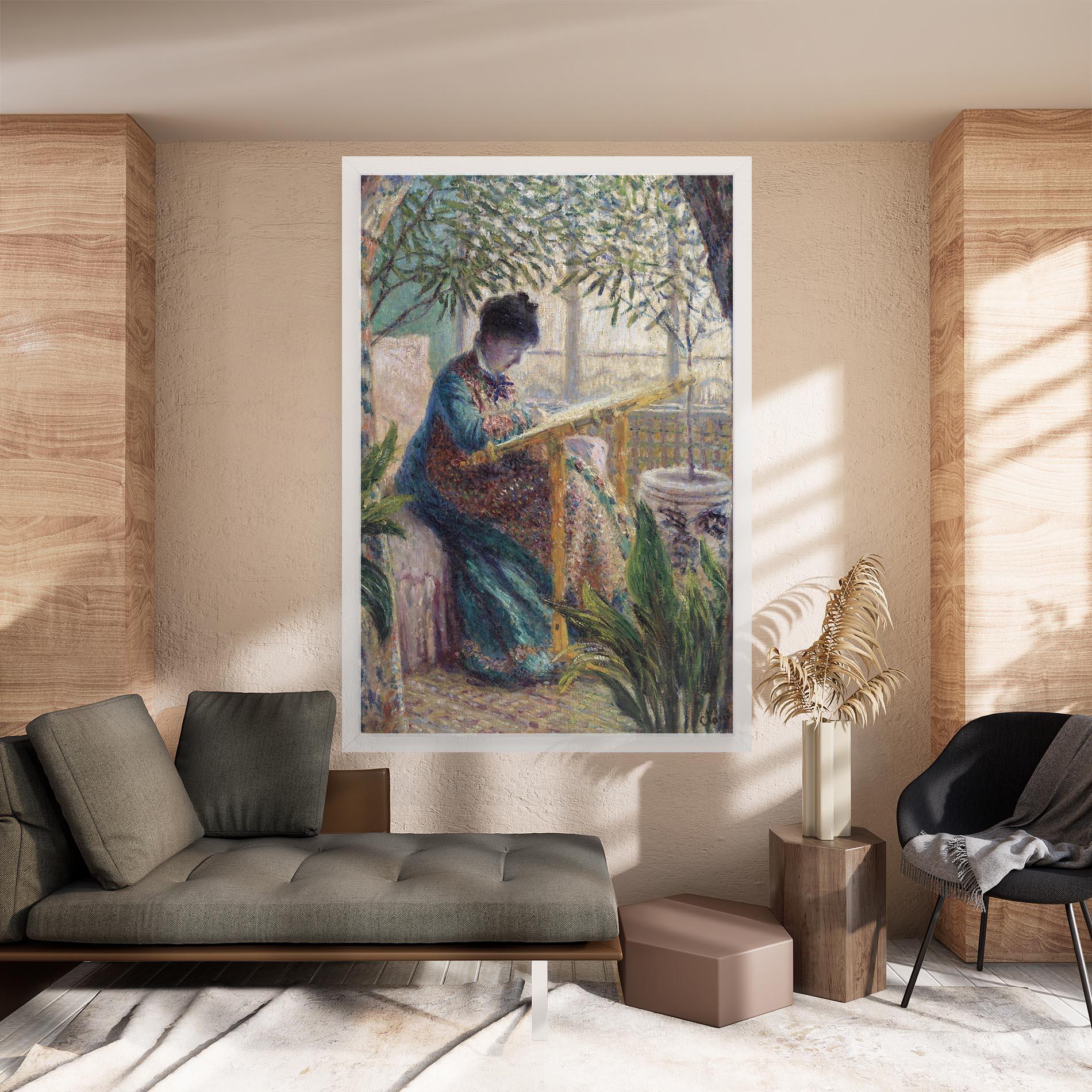 Vászonkép Monet Embroidering mockup 8