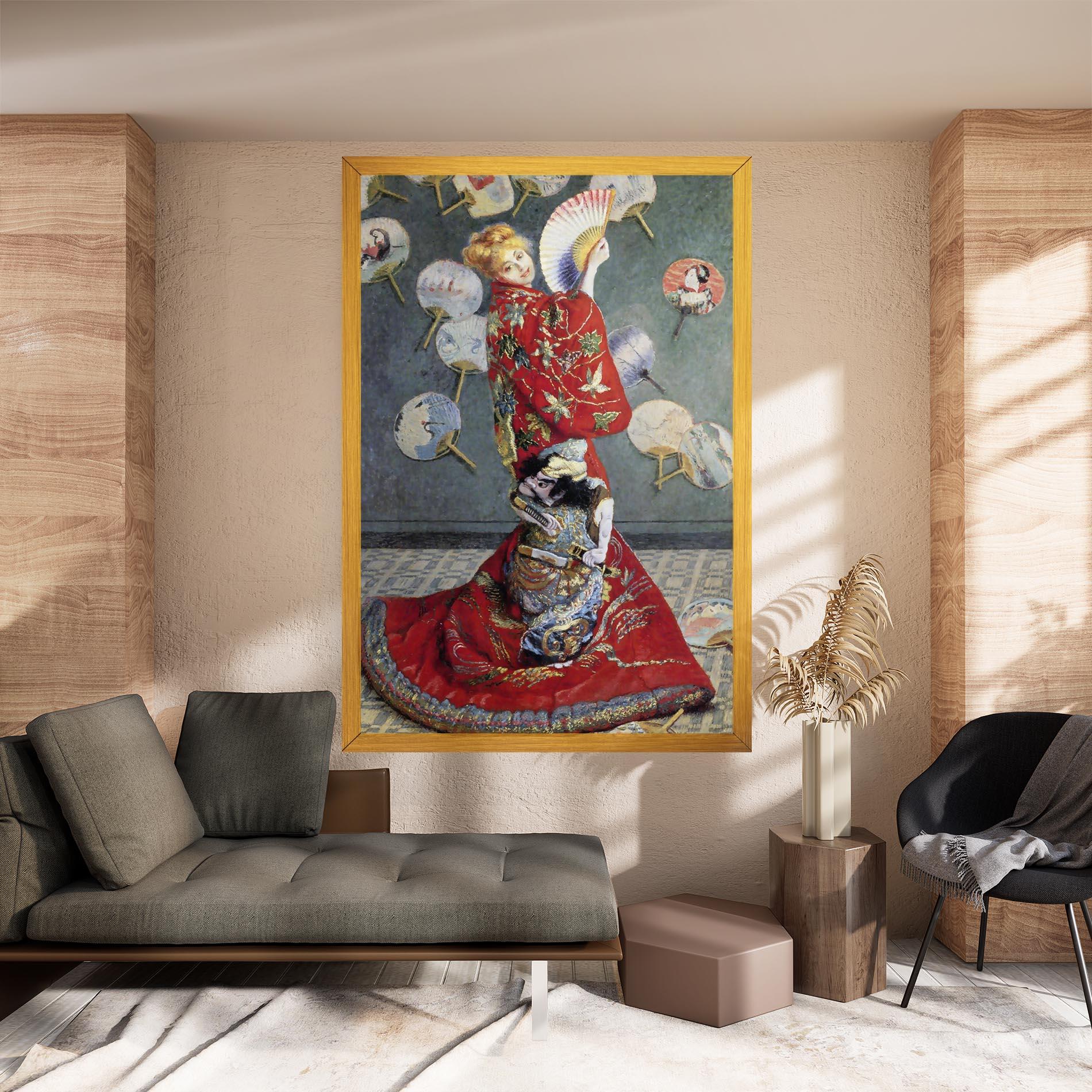Vászonkép Camille Monet In Japanese Costume mockup 8