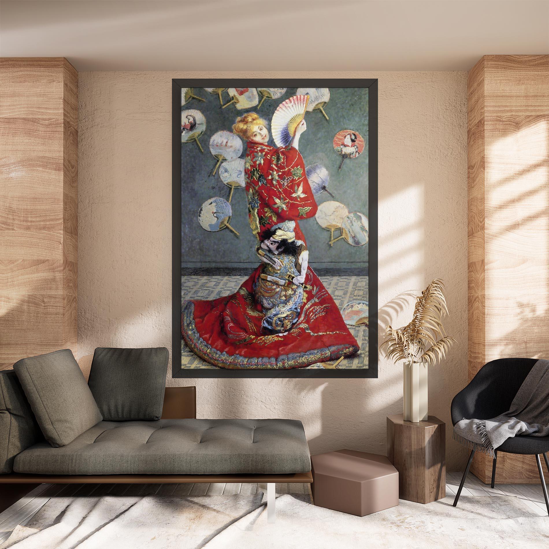 Vászonkép Camille Monet In Japanese Costume mockup 8