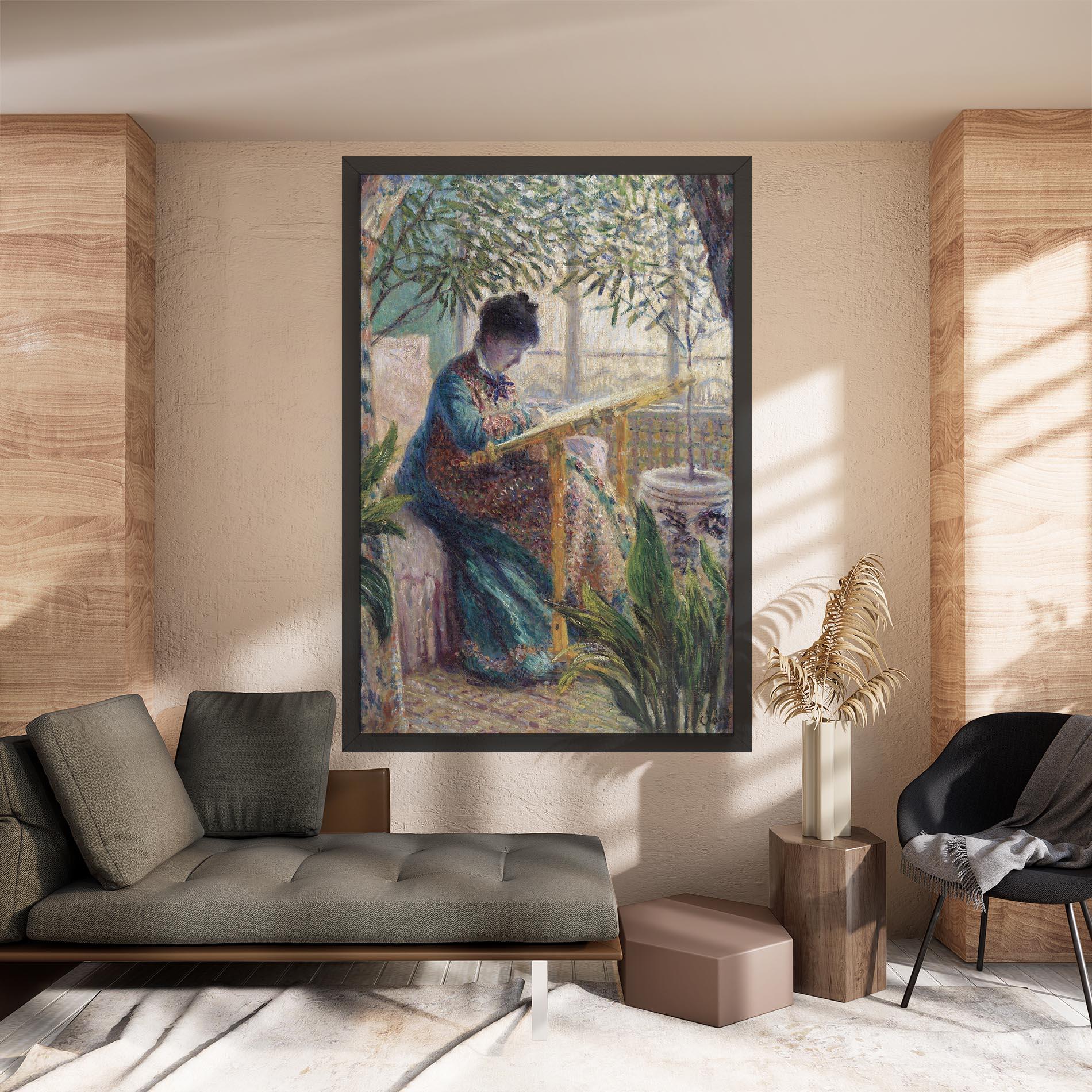 Vászonkép Monet Embroidering mockup 8