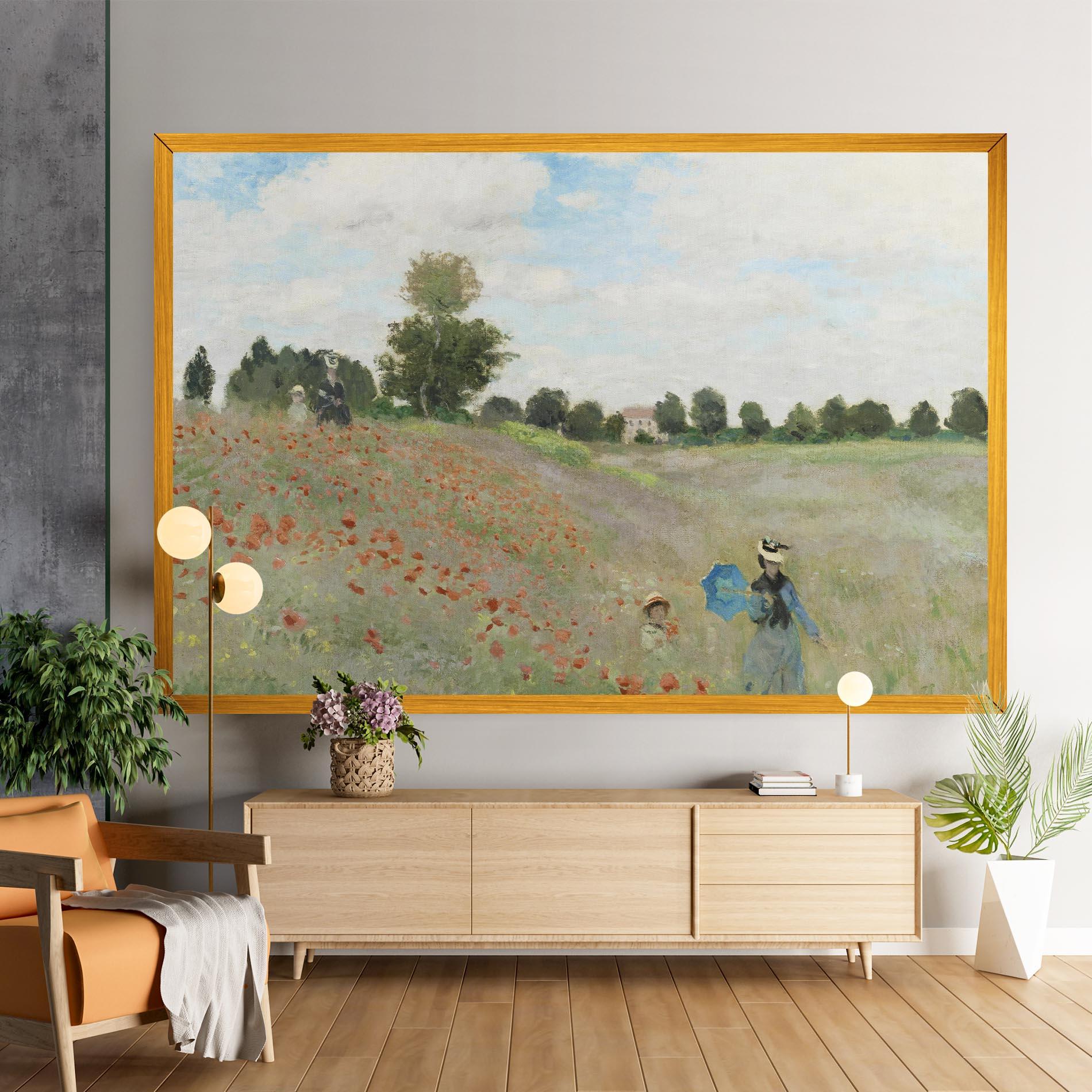Vászonkép Poppy Field Near Argenteuil mockup 9