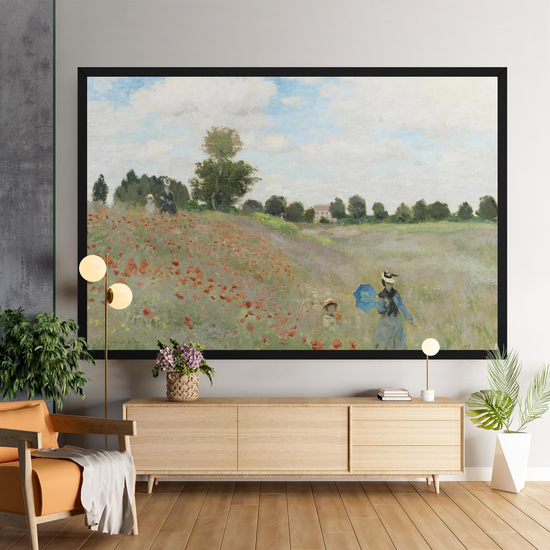 Vászonkép Poppy Field Near Argenteuil mockup 9