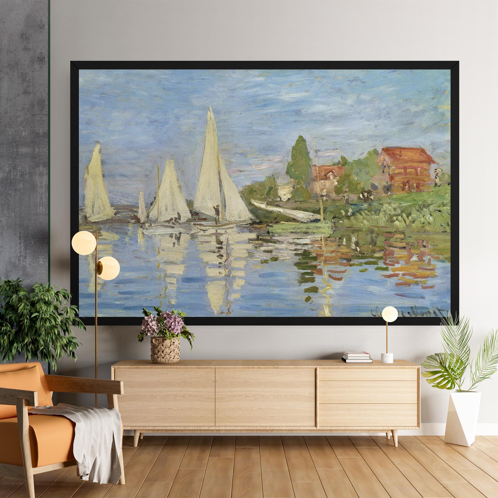 Vászonkép Regattas At Argenteuil mockup 9