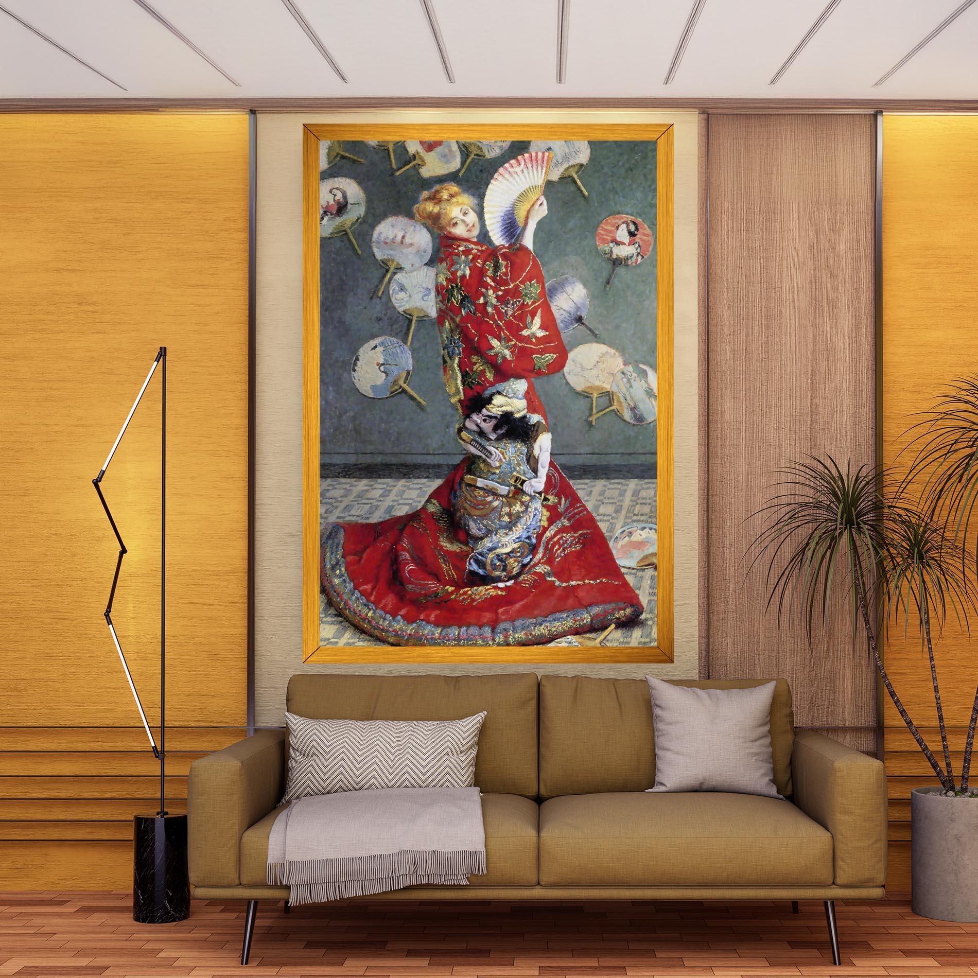 Vászonkép Camille Monet In Japanese Costume mockup 9