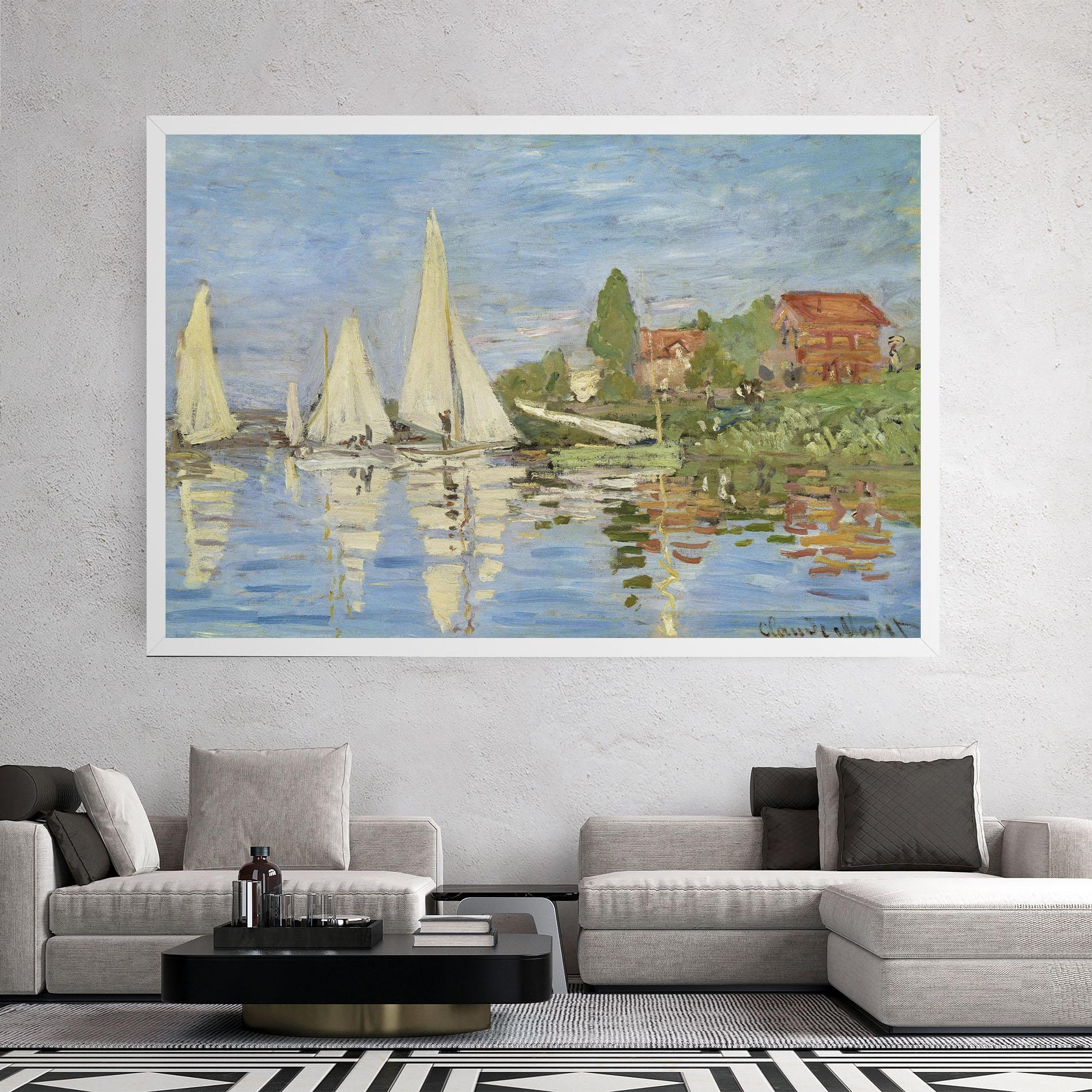 Vászonkép Regattas At Argenteuil mockup 2