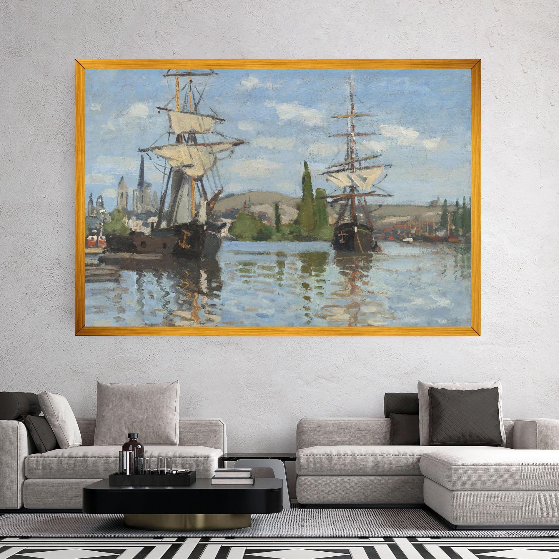 Vászonkép Ships At Rouen mockup 2