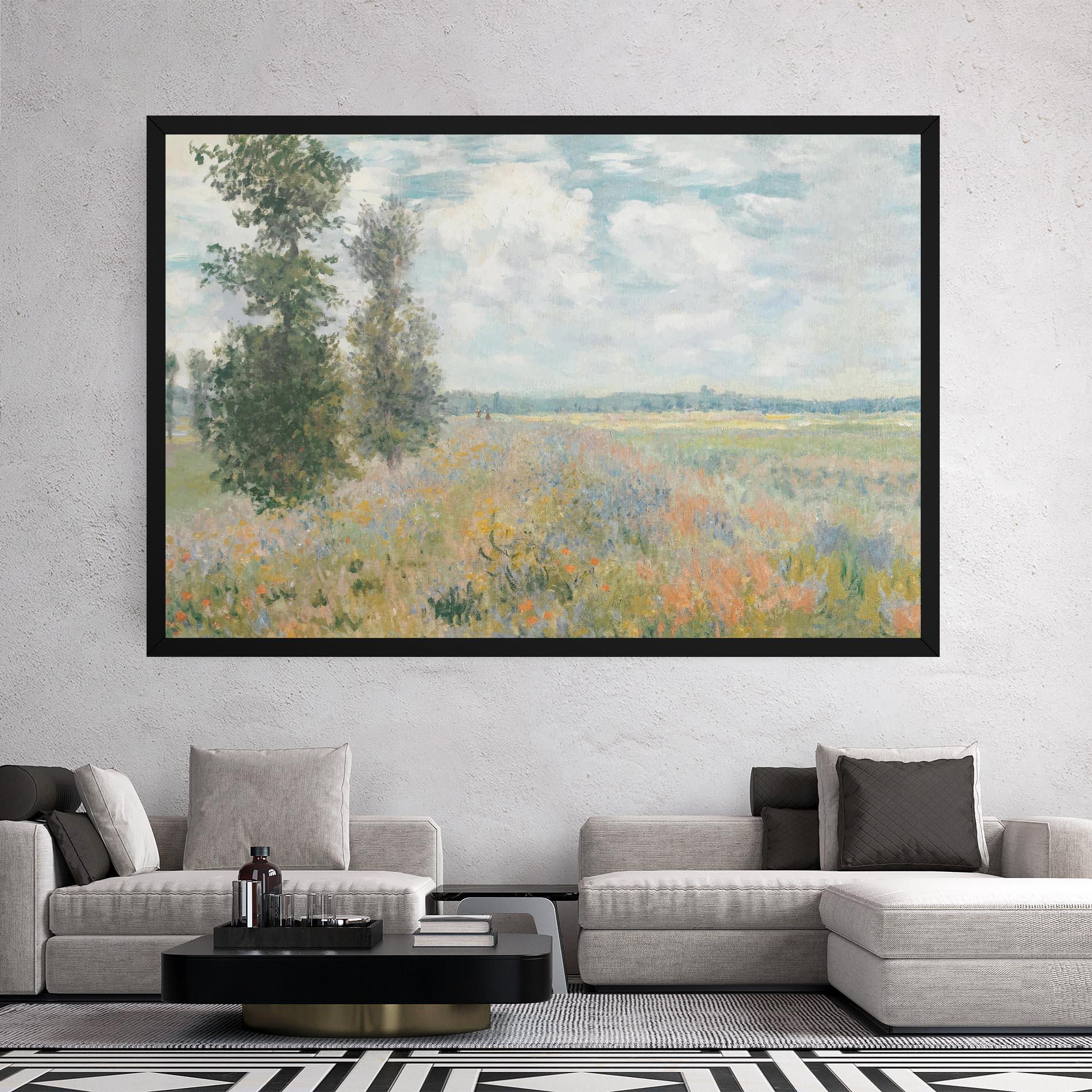 Vászonkép Monet's Landscape Background mockup 2