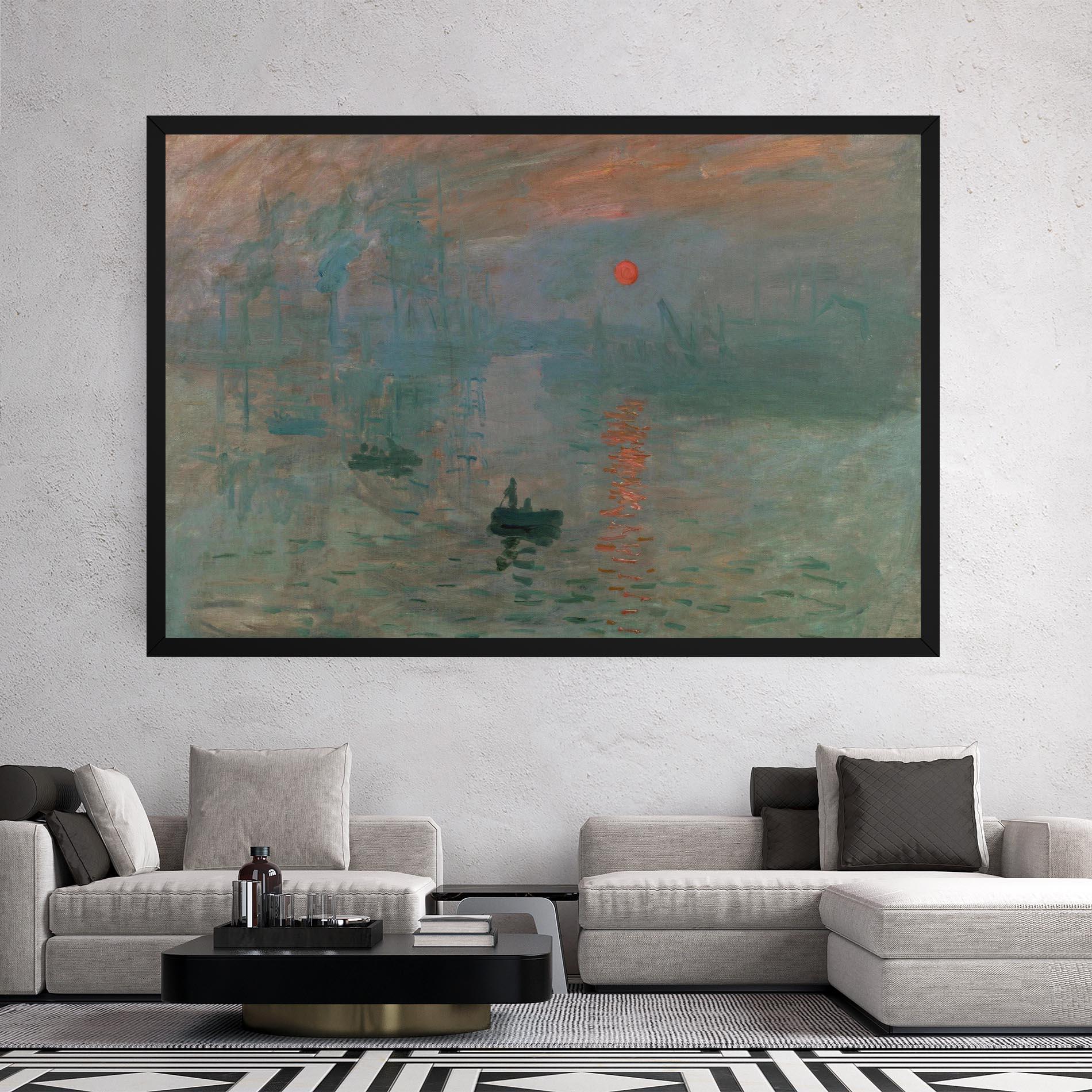 Vászonkép Monet Sunrise mockup 2