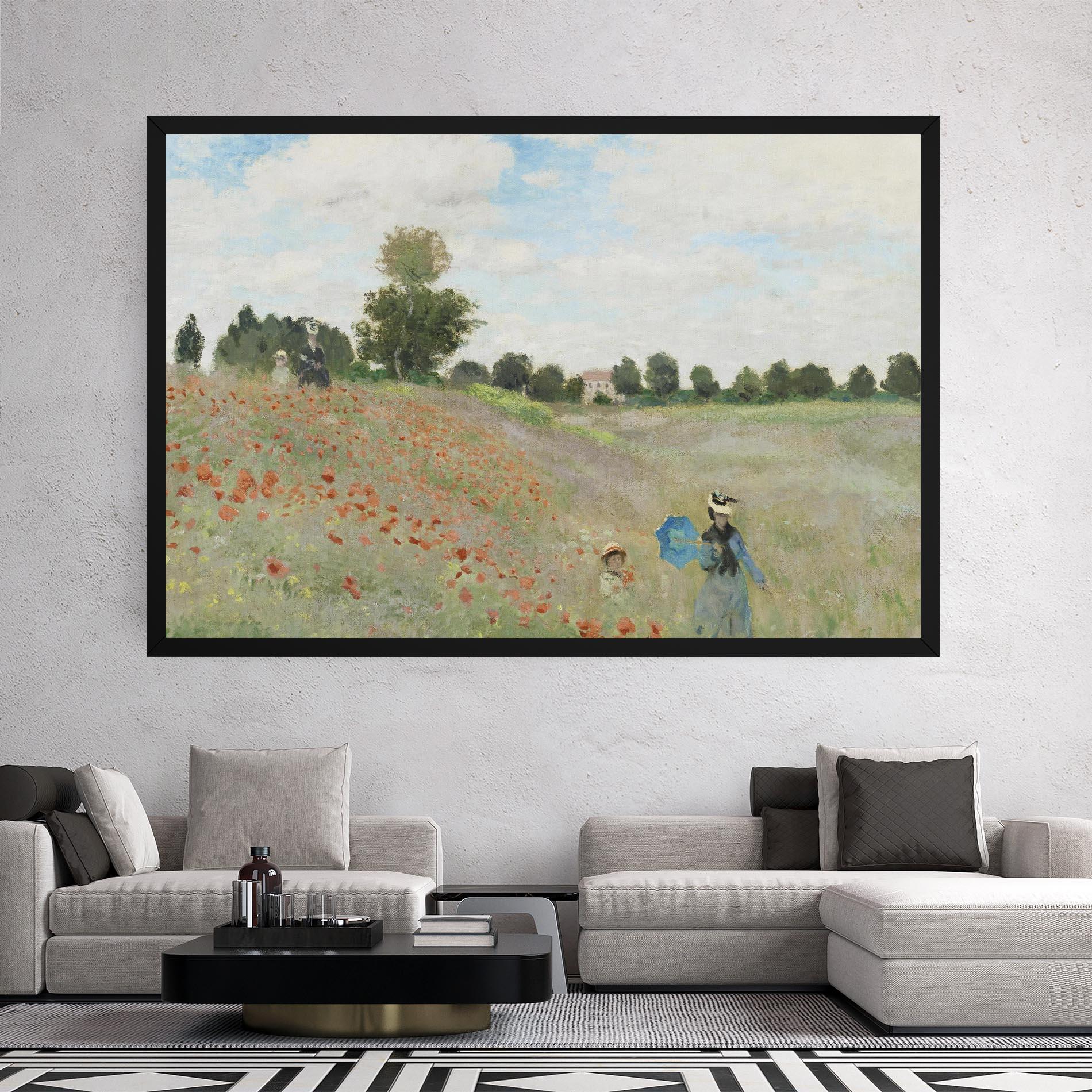 Vászonkép Poppy Field Near Argenteuil mockup 2