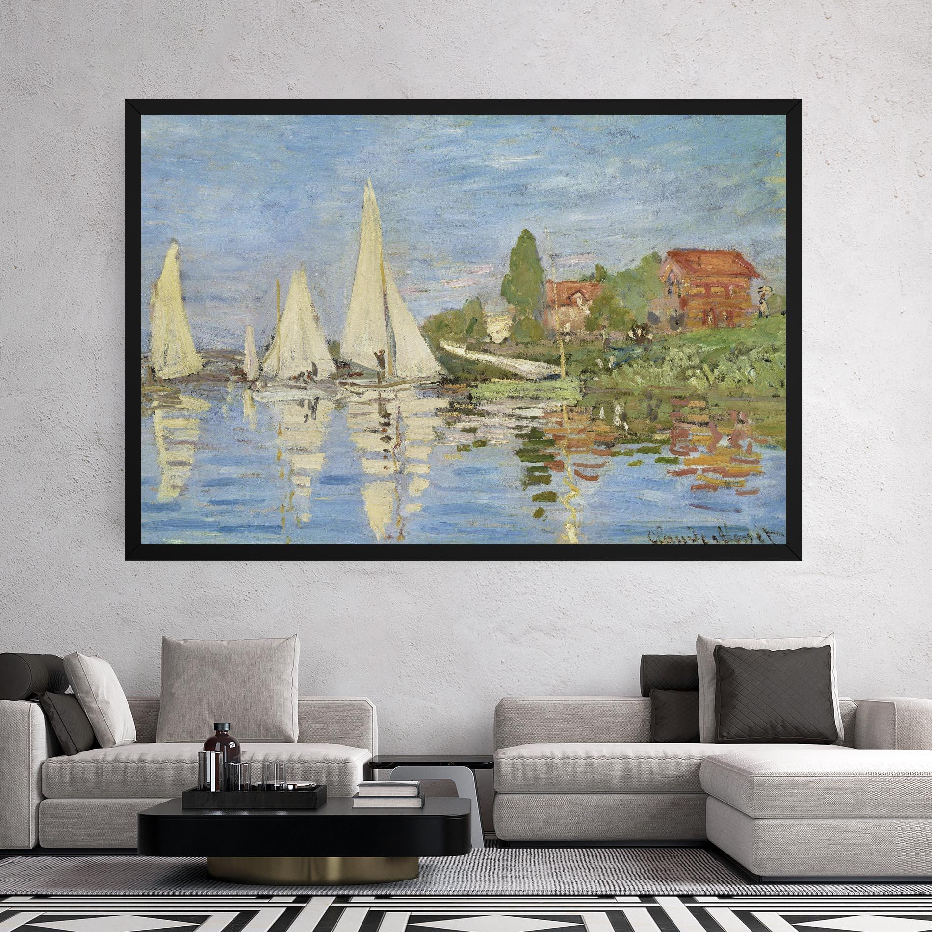 Vászonkép Regattas At Argenteuil mockup 2