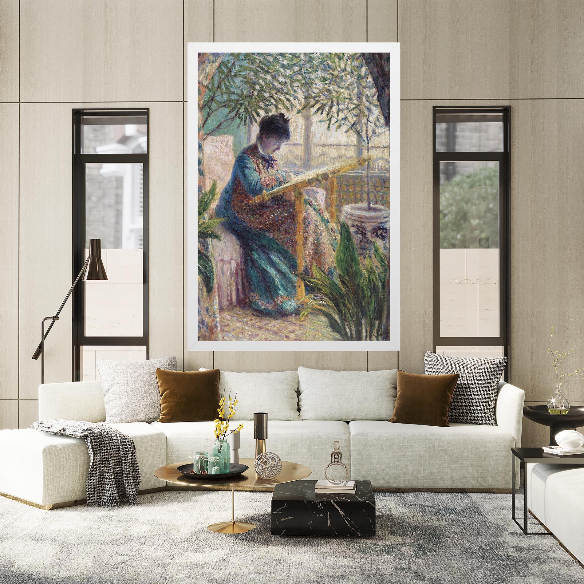 Vászonkép Monet Embroidering mockup 2