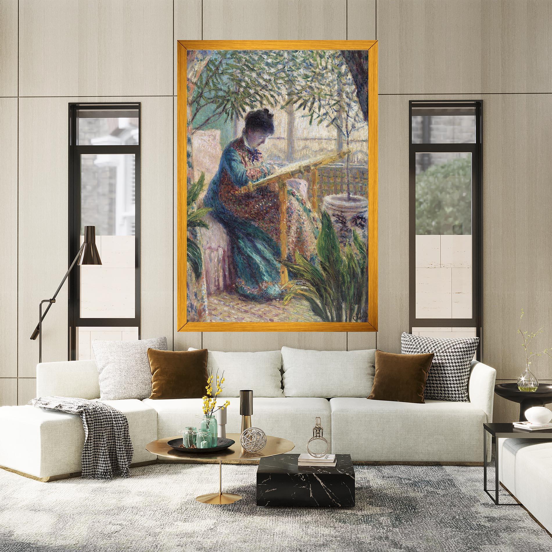 Vászonkép Monet Embroidering mockup 2
