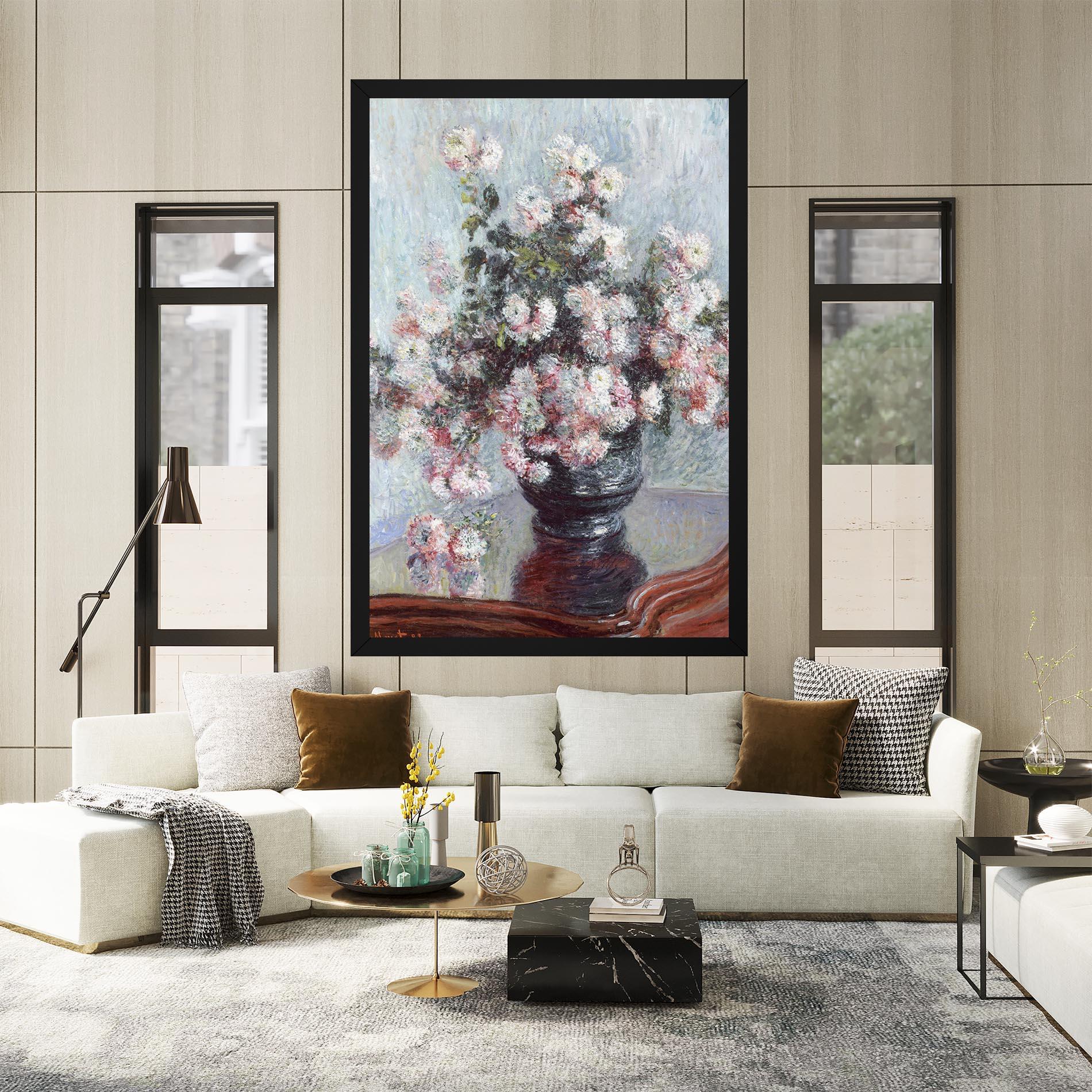 Vászonkép Chrysanthemums mockup 2