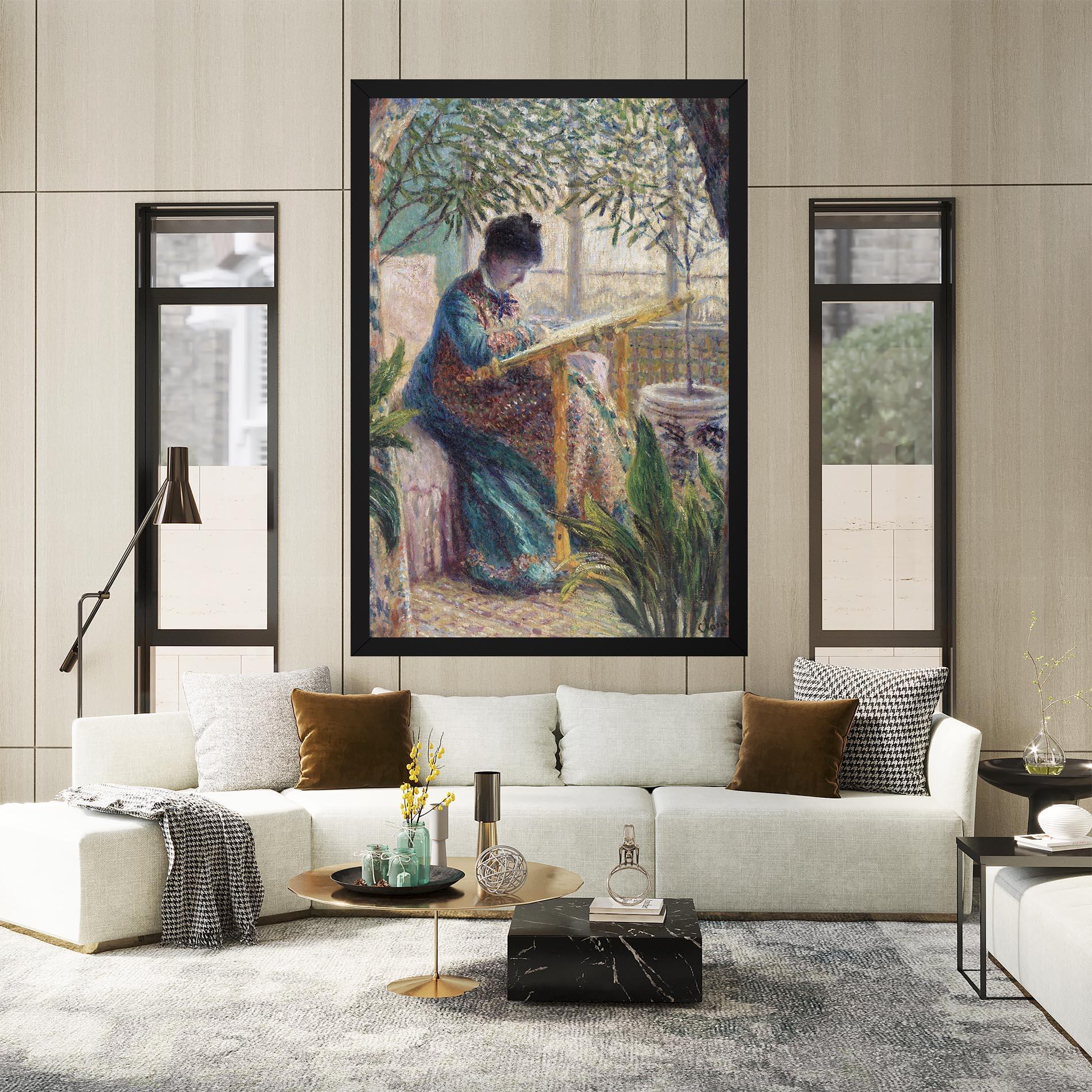 Vászonkép Monet Embroidering mockup 2