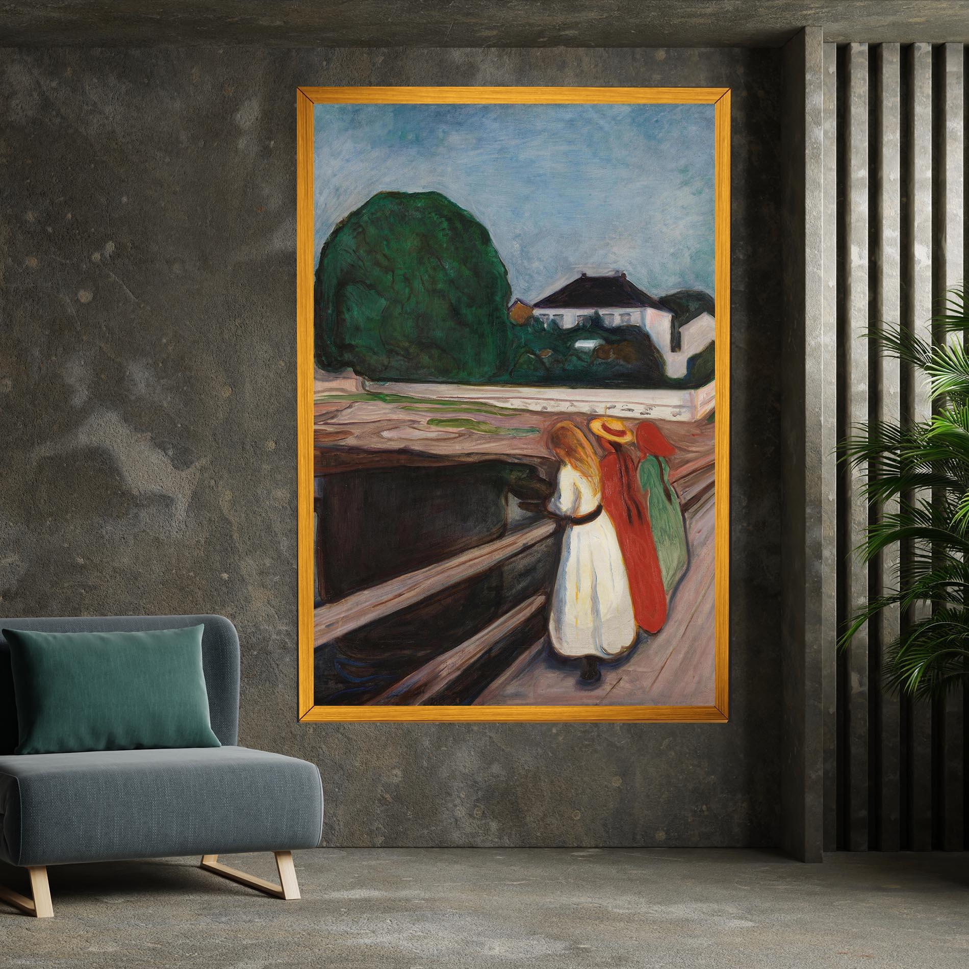 Vászonkép Girls On The Bridge mockup 7