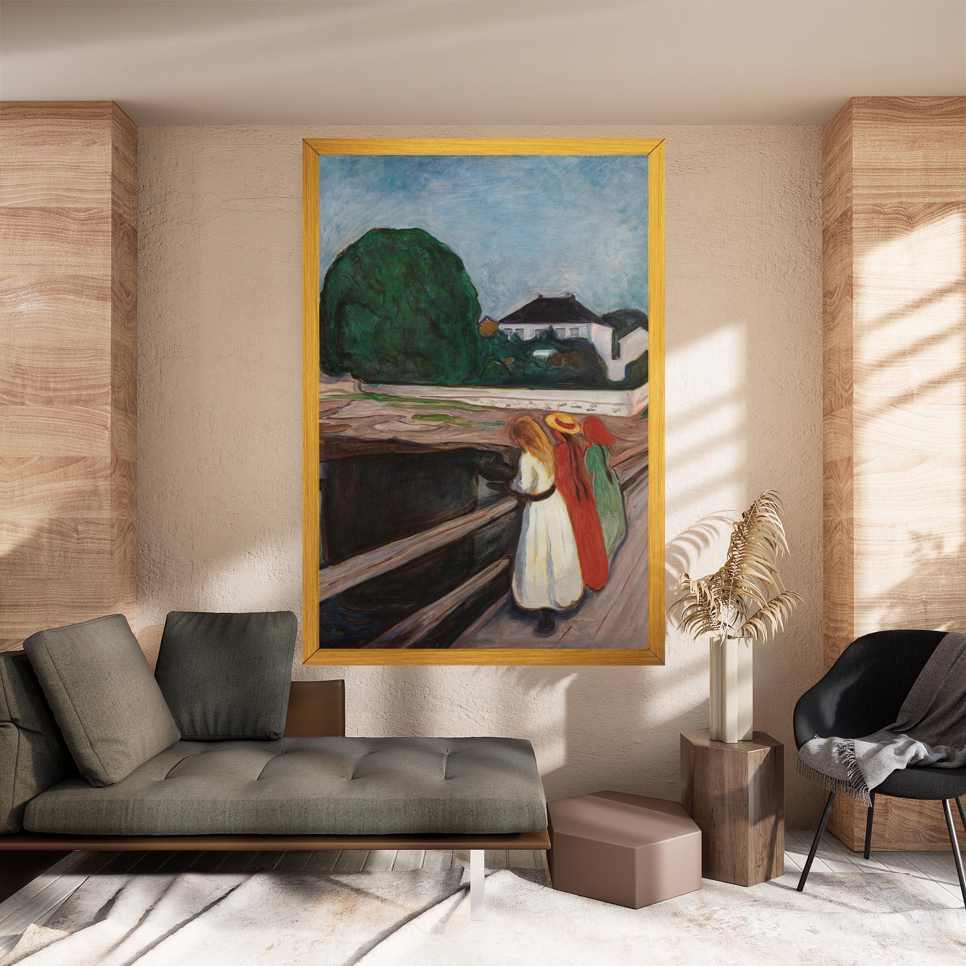 Vászonkép Girls On The Bridge mockup 8