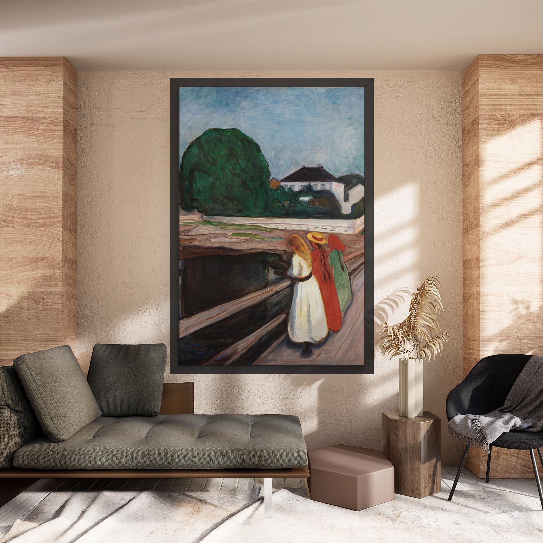 Vászonkép Girls On The Bridge mockup 8