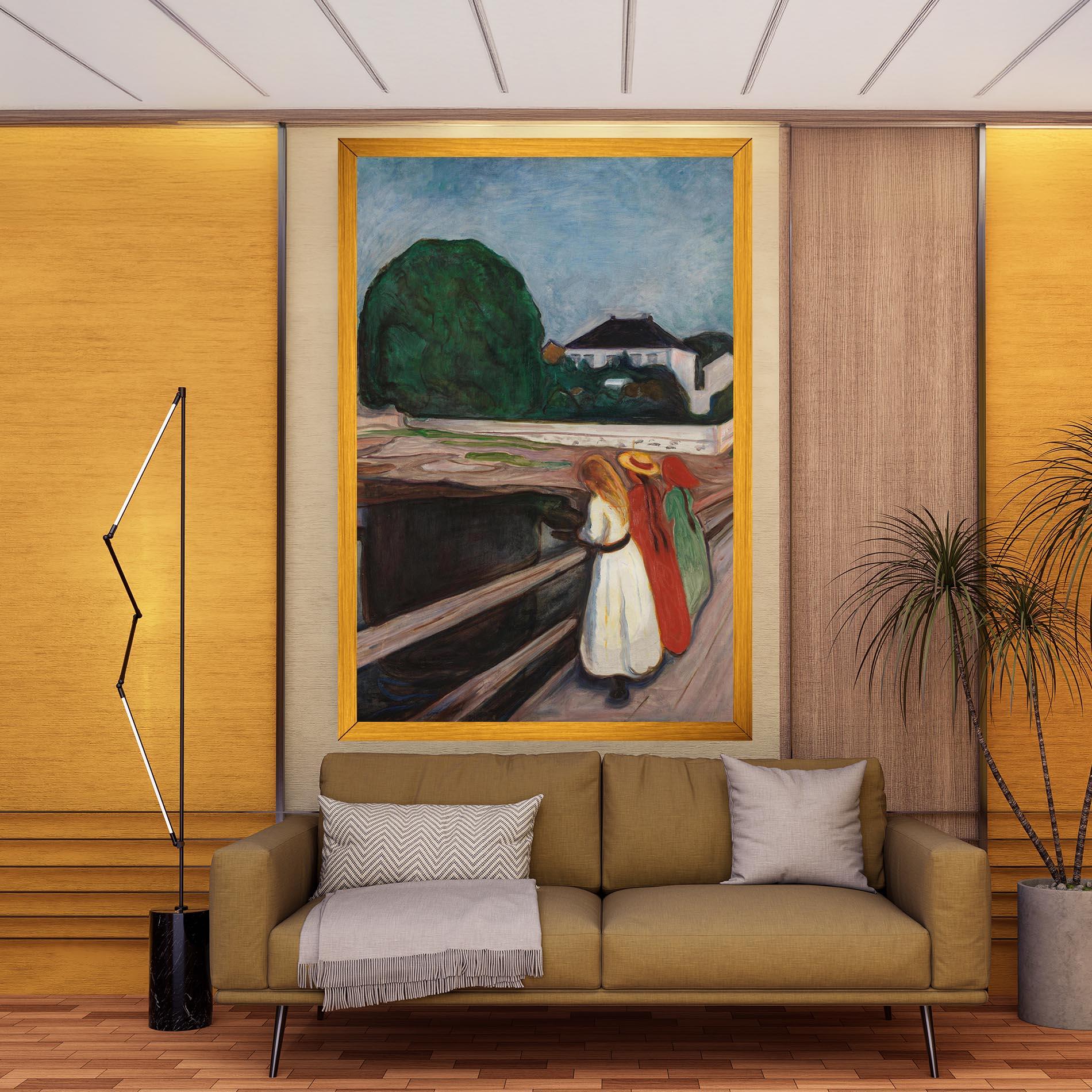 Vászonkép Girls On The Bridge mockup 9