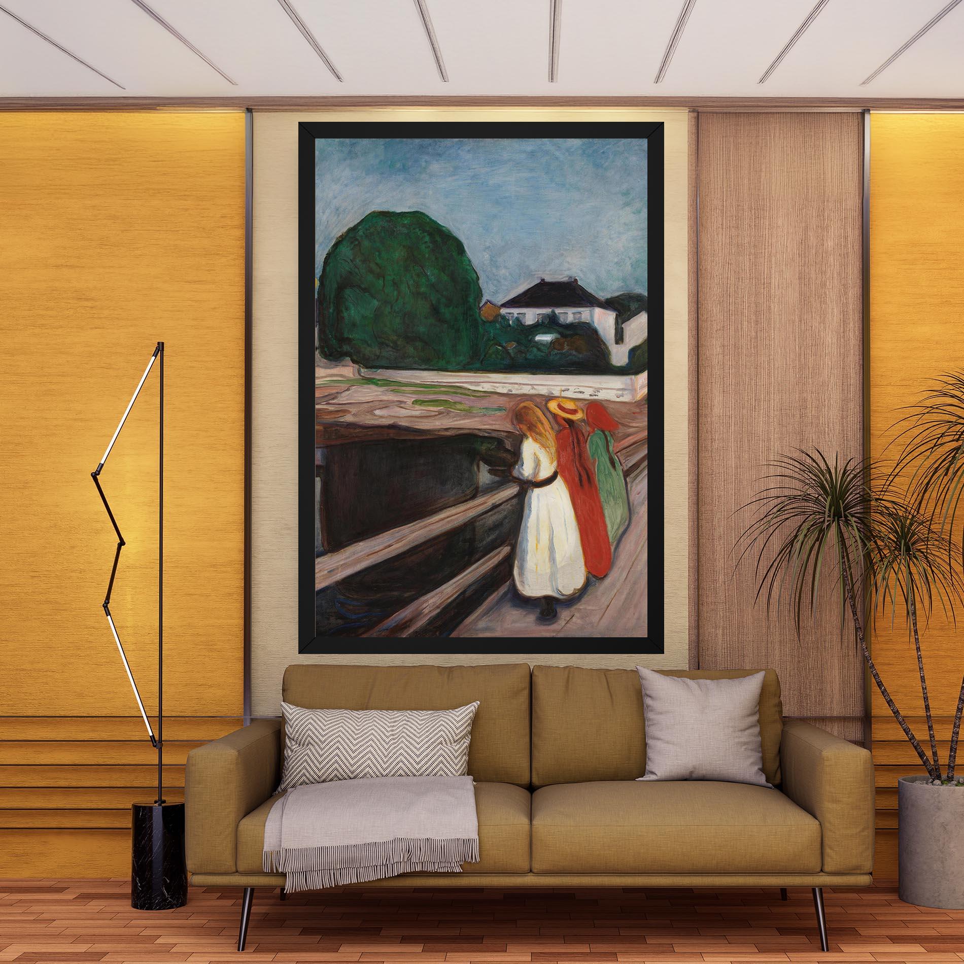 Vászonkép Girls On The Bridge mockup 9