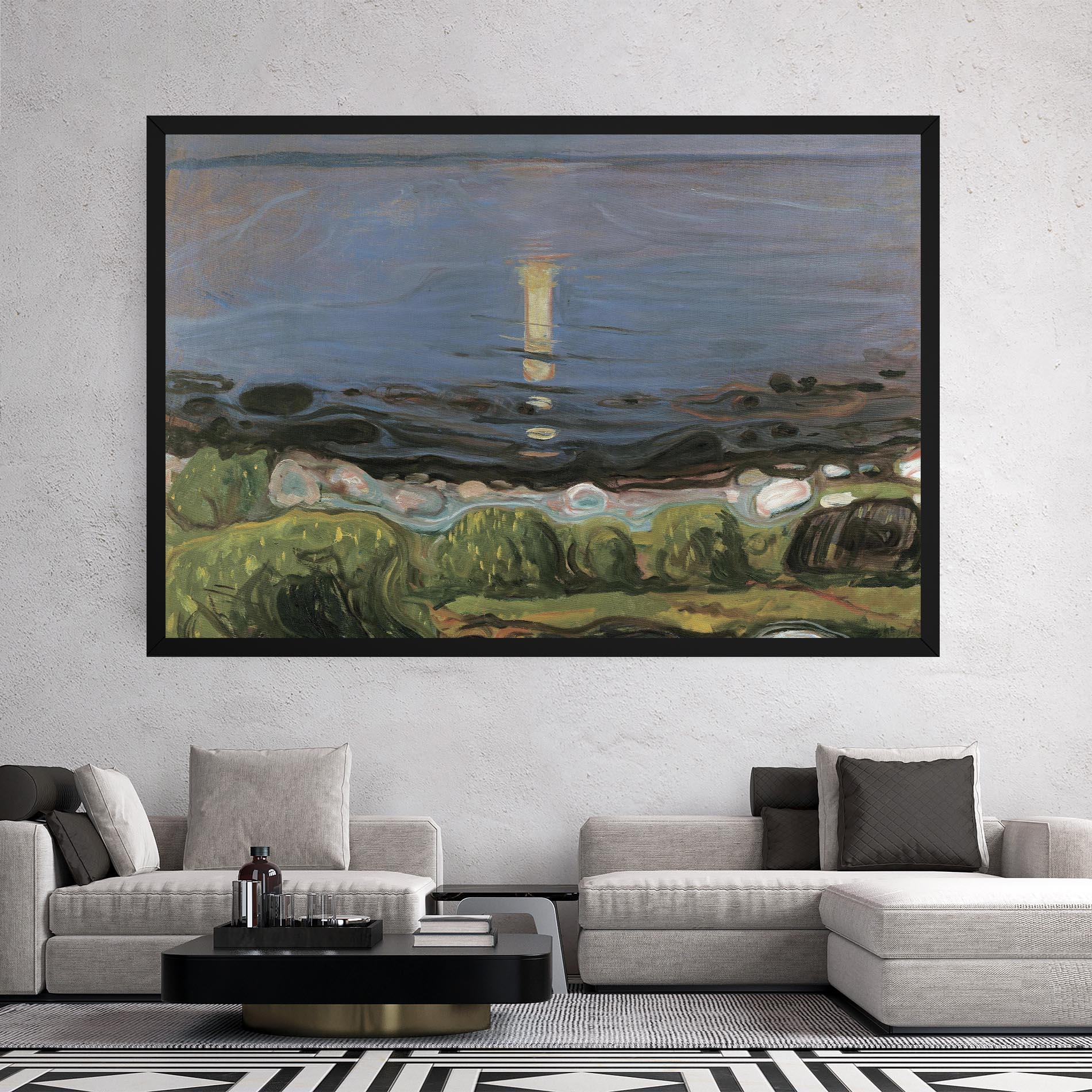 Vászonkép Summer Night Beach mockup 2