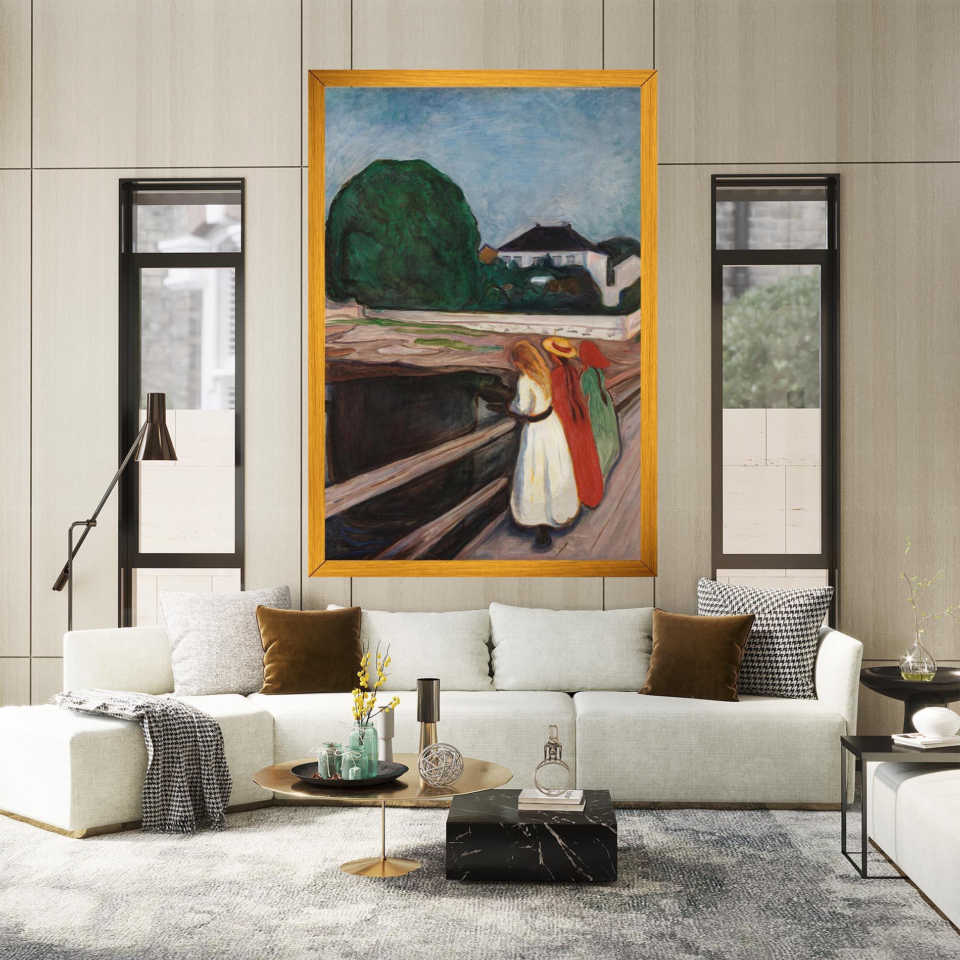 Vászonkép Girls On The Bridge mockup 2