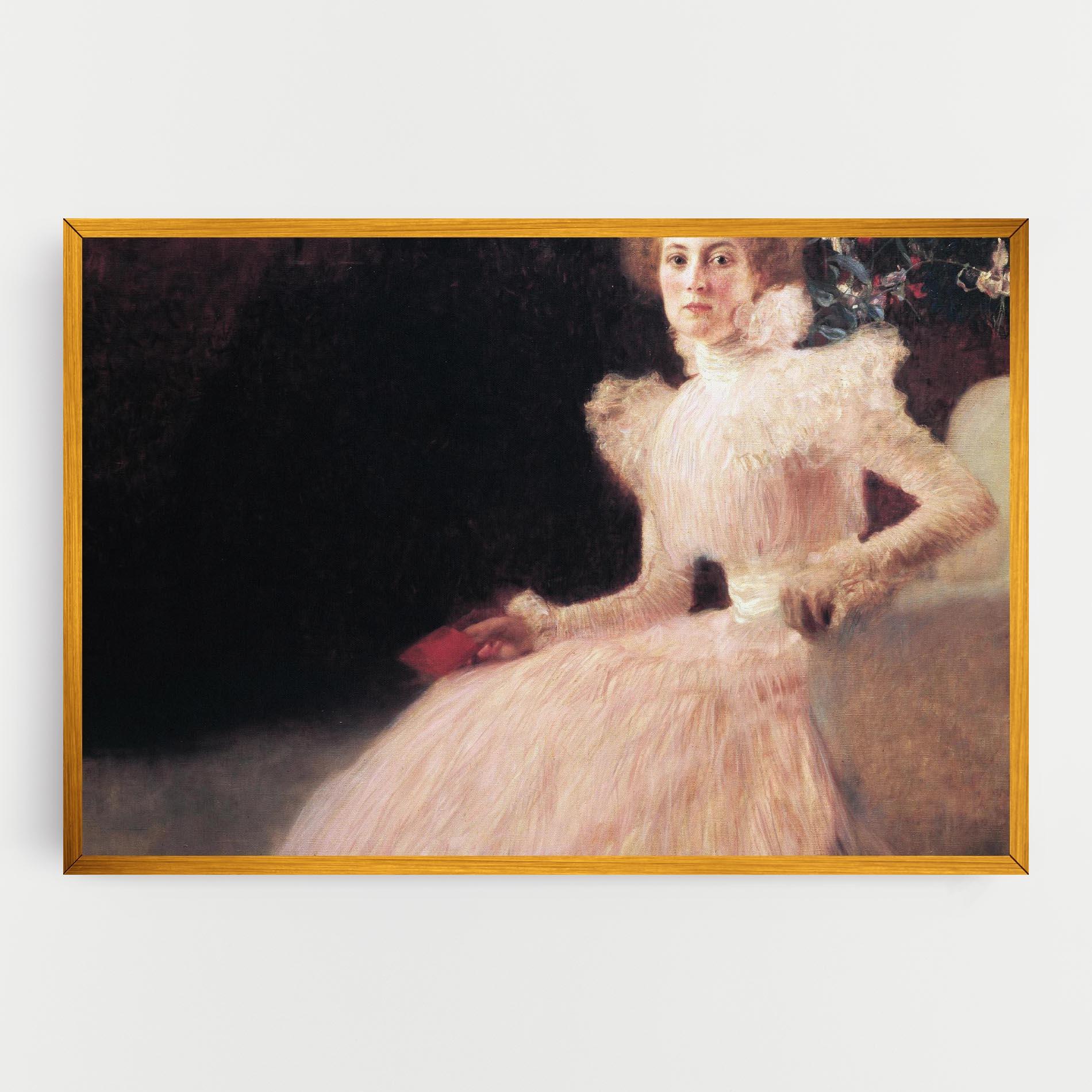 Vászonkép Gustav Klimt Pink Dress mockup 0