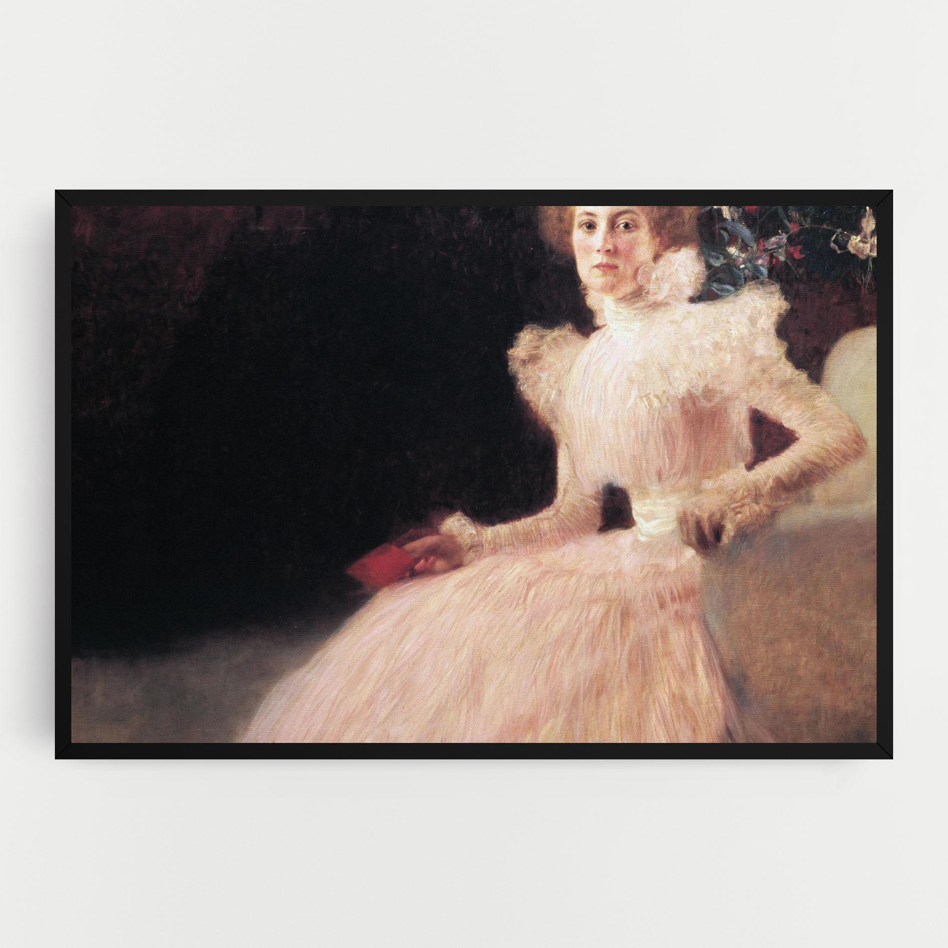 Vászonkép Gustav Klimt Pink Dress mockup 0