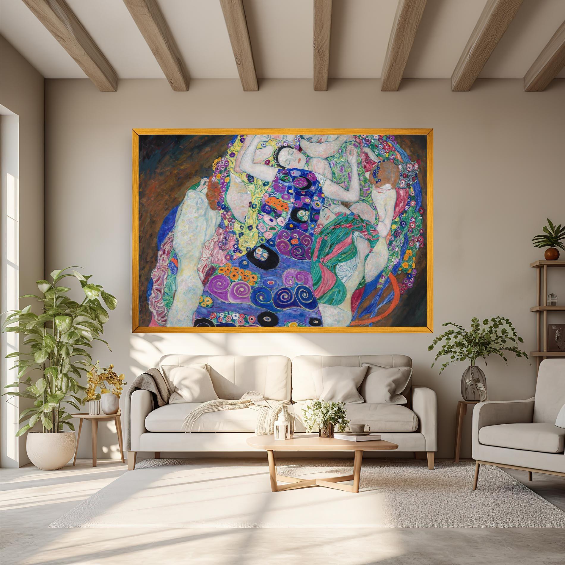 Vászonkép Klimt Die Jungfrau mockup 6