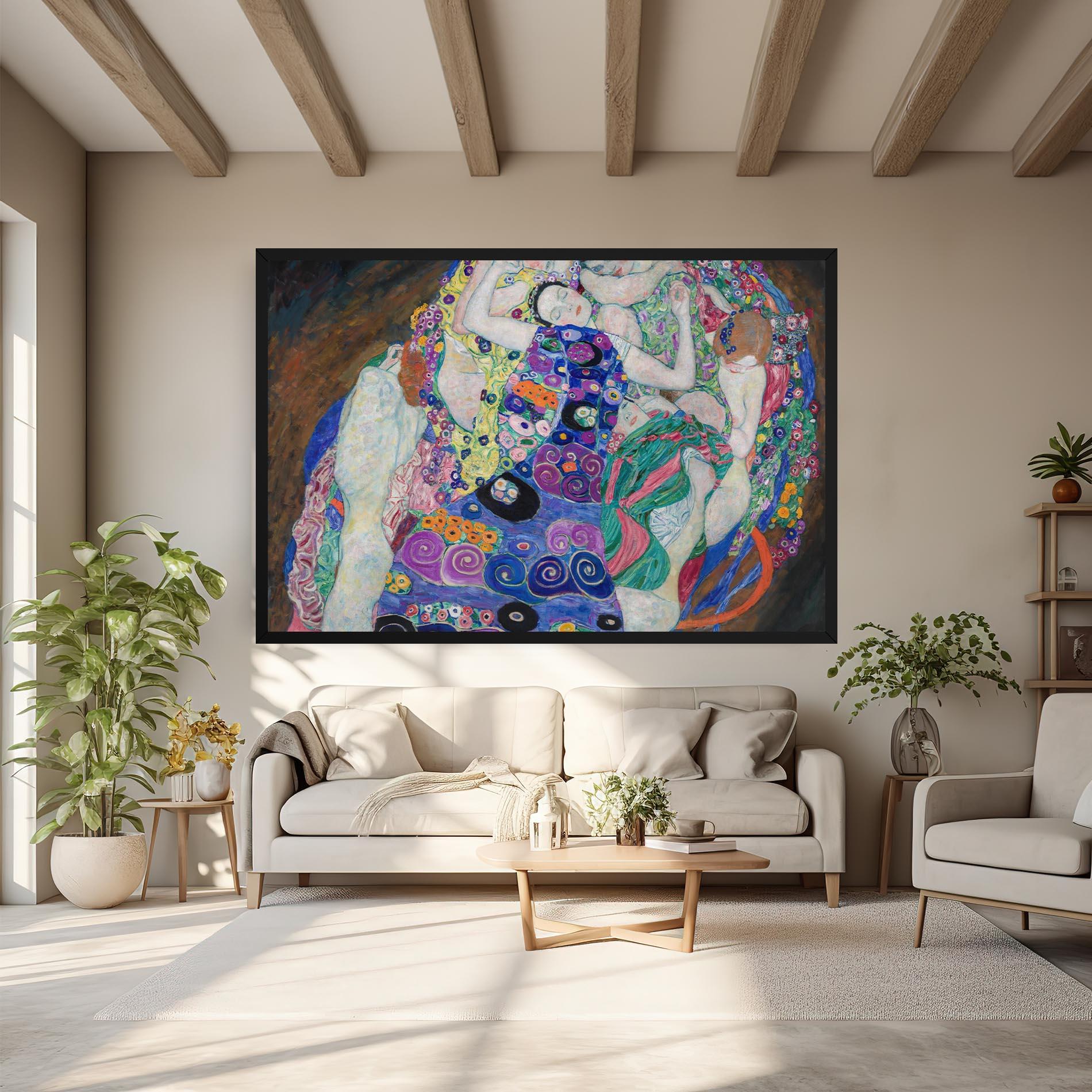 Vászonkép Klimt Die Jungfrau mockup 6