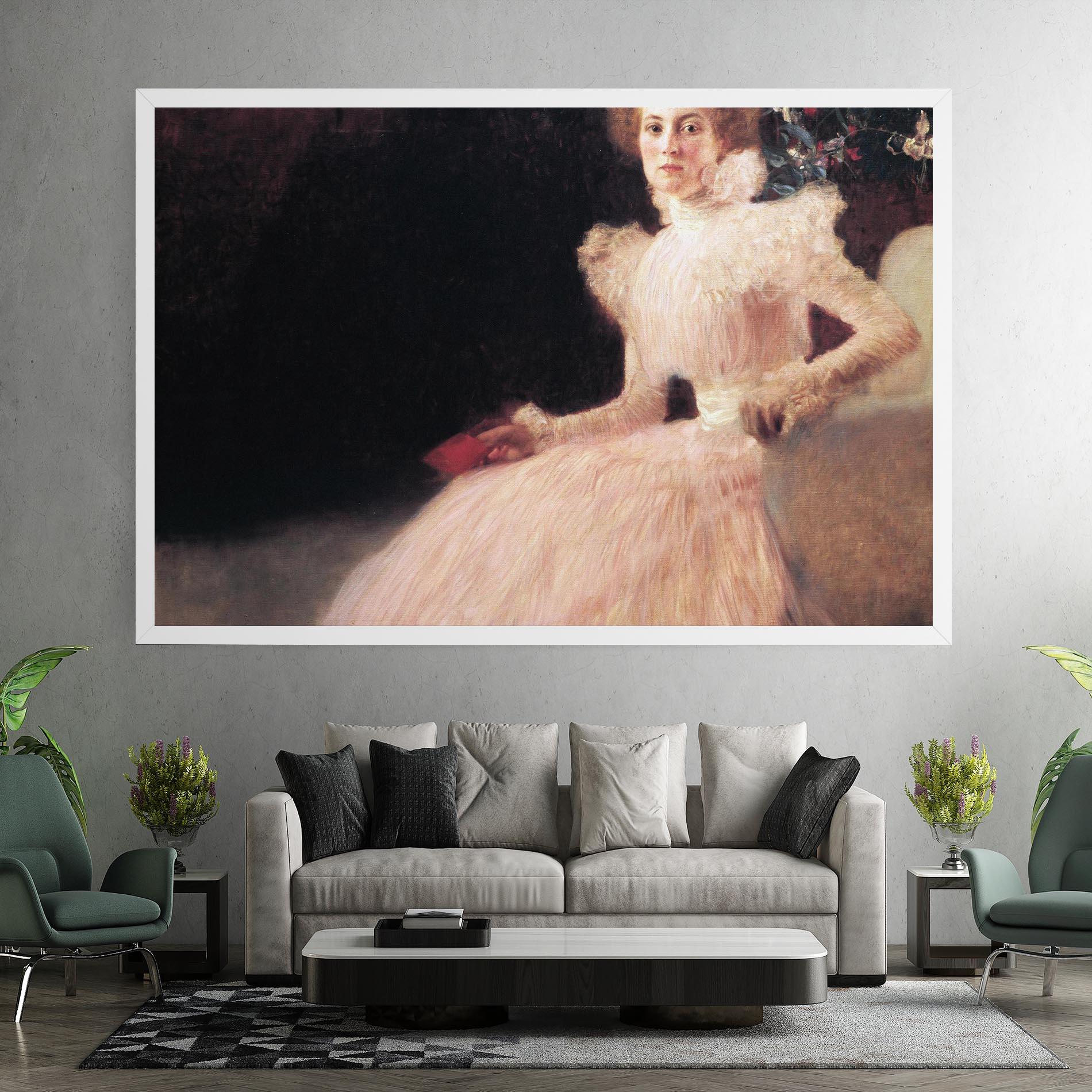 Vászonkép Gustav Klimt Pink Dress mockup 7