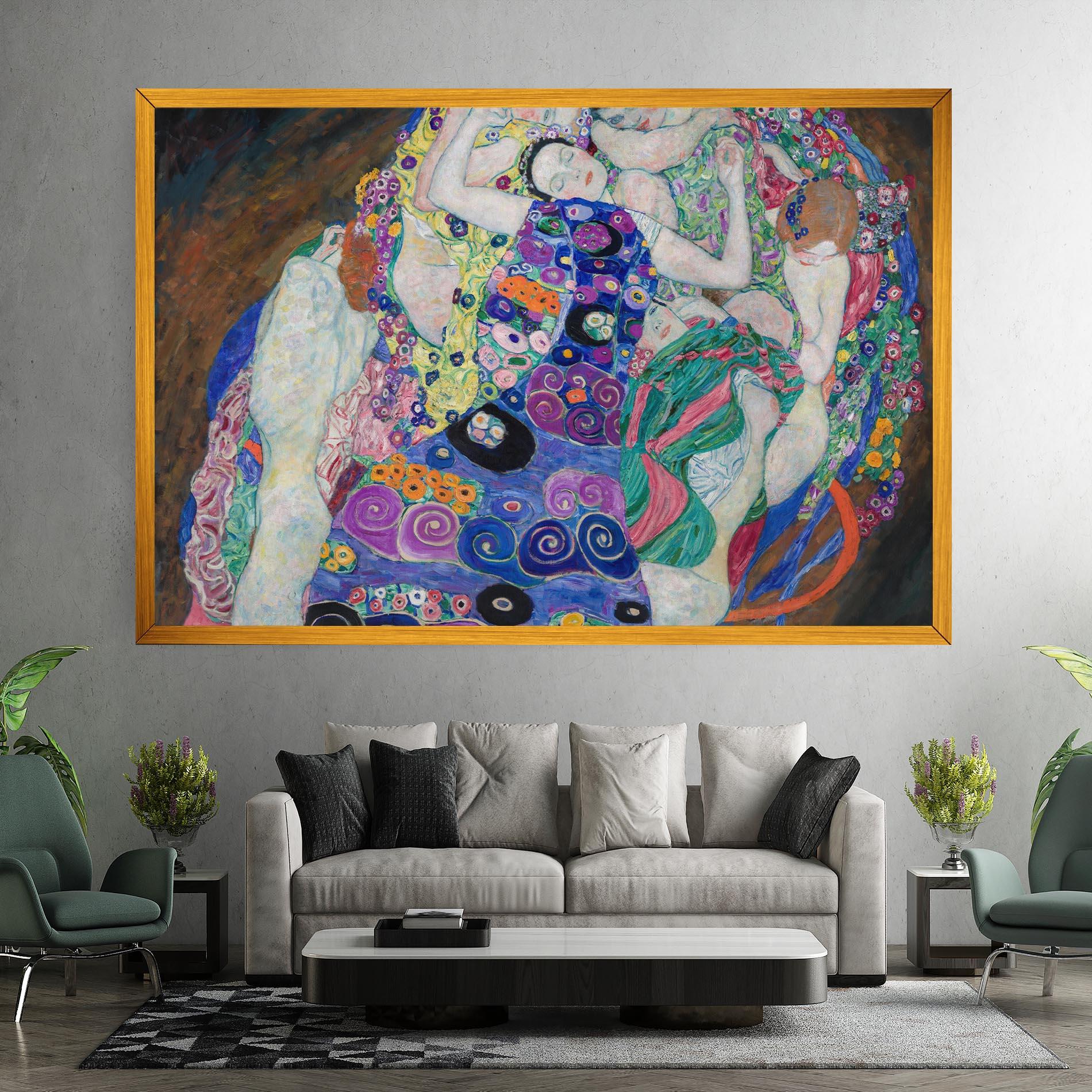 Vászonkép Klimt Die Jungfrau mockup 7