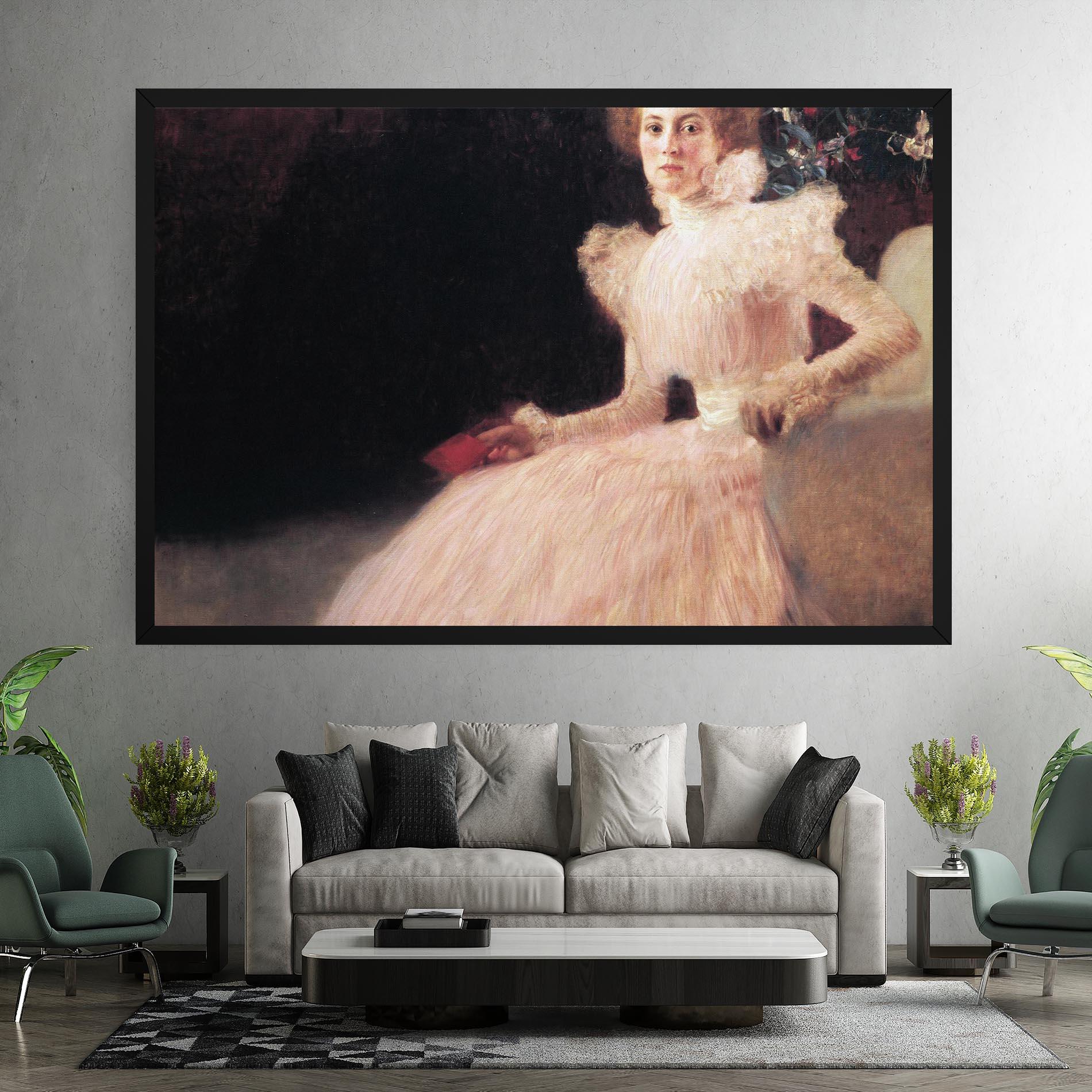 Vászonkép Gustav Klimt Pink Dress mockup 7