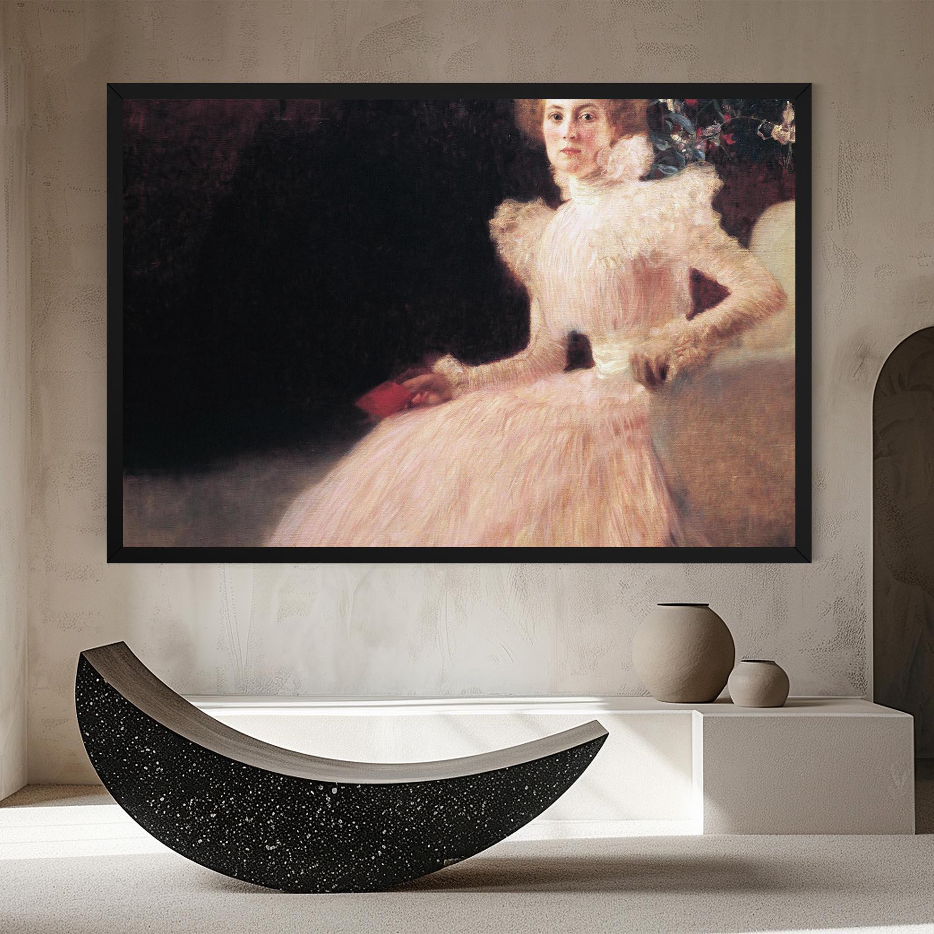 Vászonkép Gustav Klimt Pink Dress mockup 8