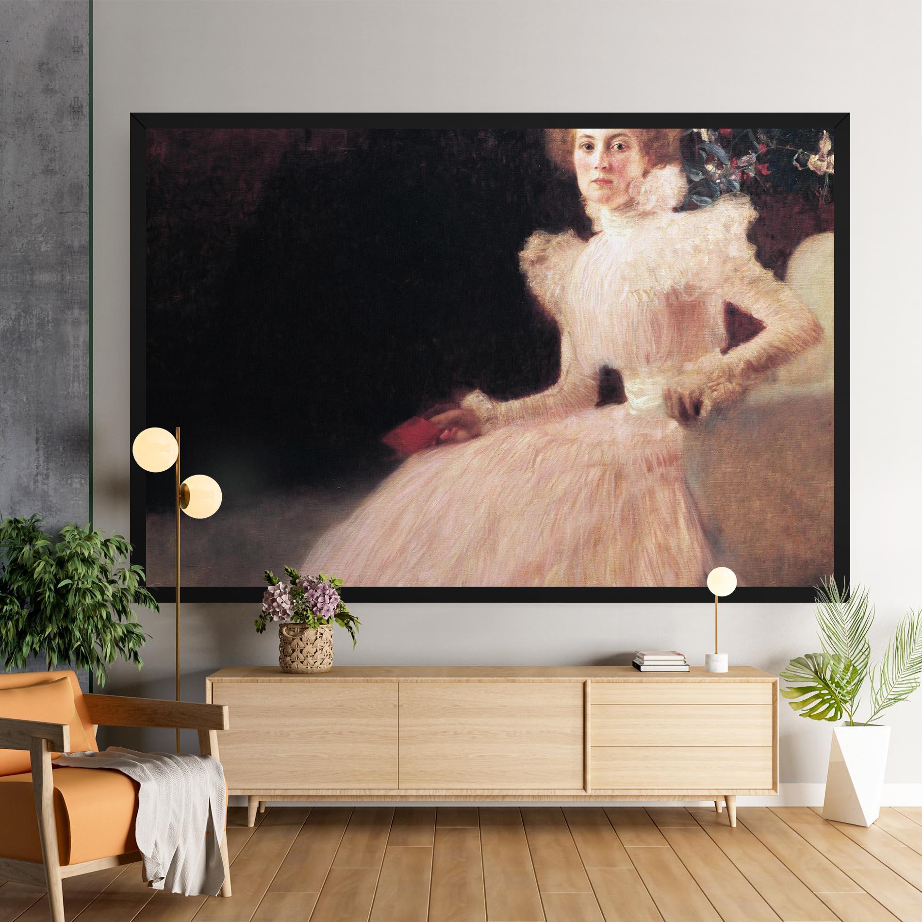 Vászonkép Gustav Klimt Pink Dress mockup 9