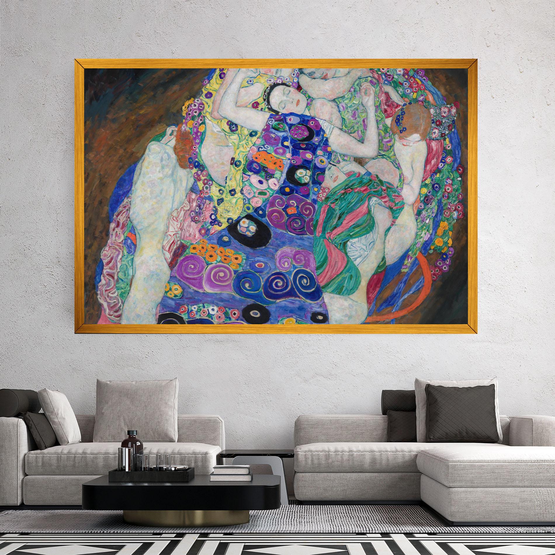 Vászonkép Klimt Die Jungfrau mockup 2