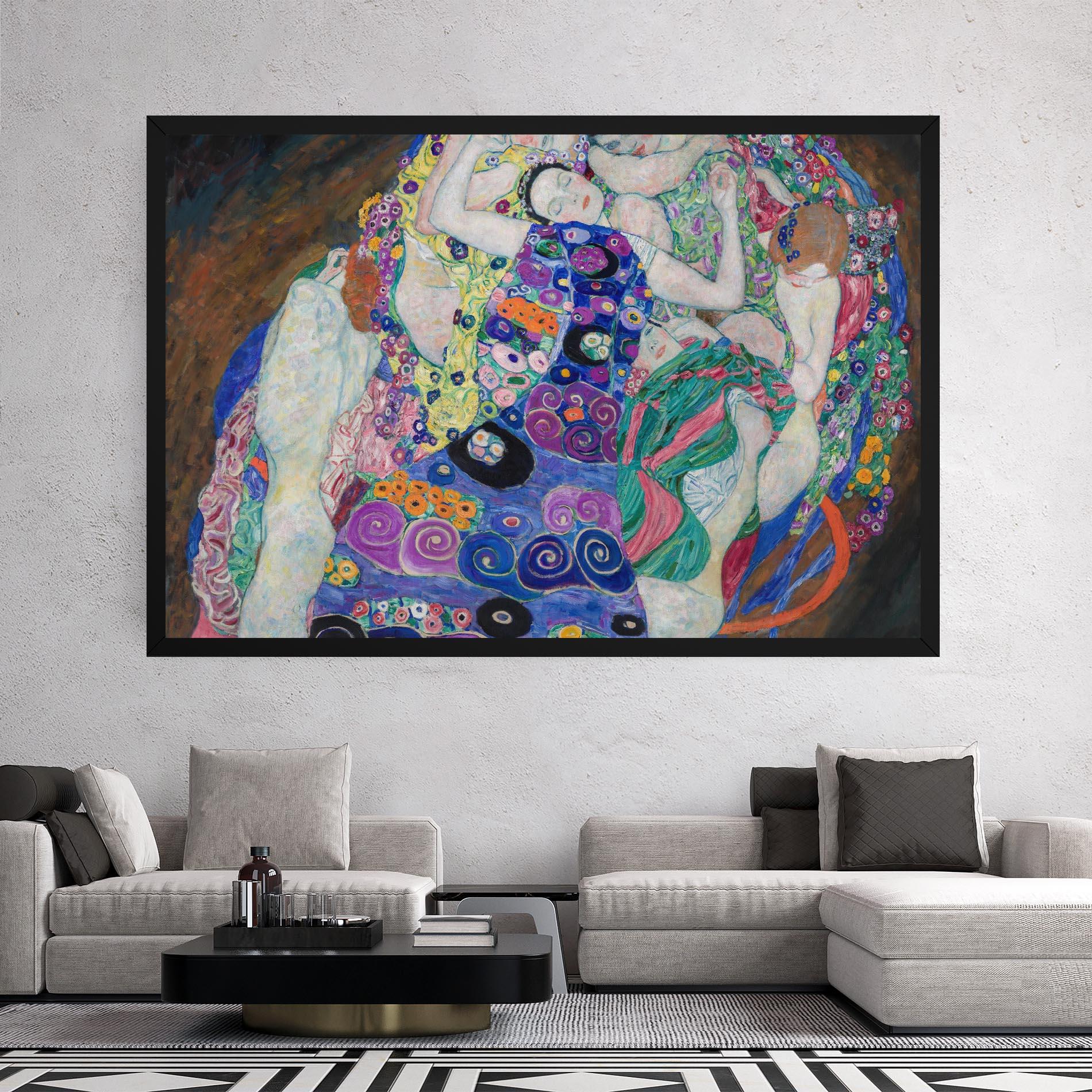 Vászonkép Klimt Die Jungfrau mockup 2