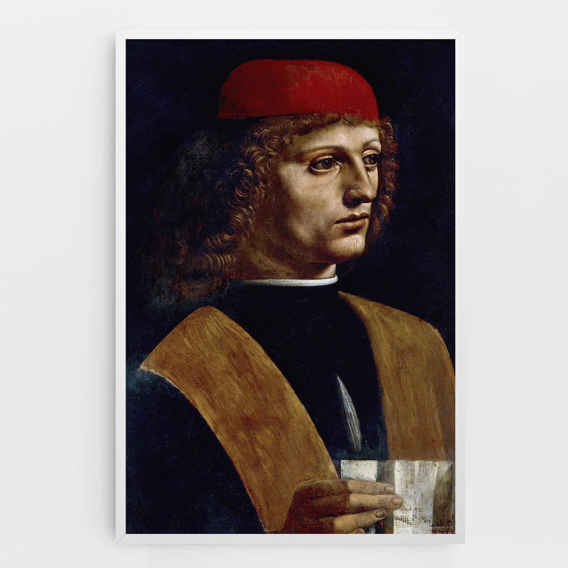 Vászonkép Leonardo Da Vinci's The Portrait Of A Musician mockup 0