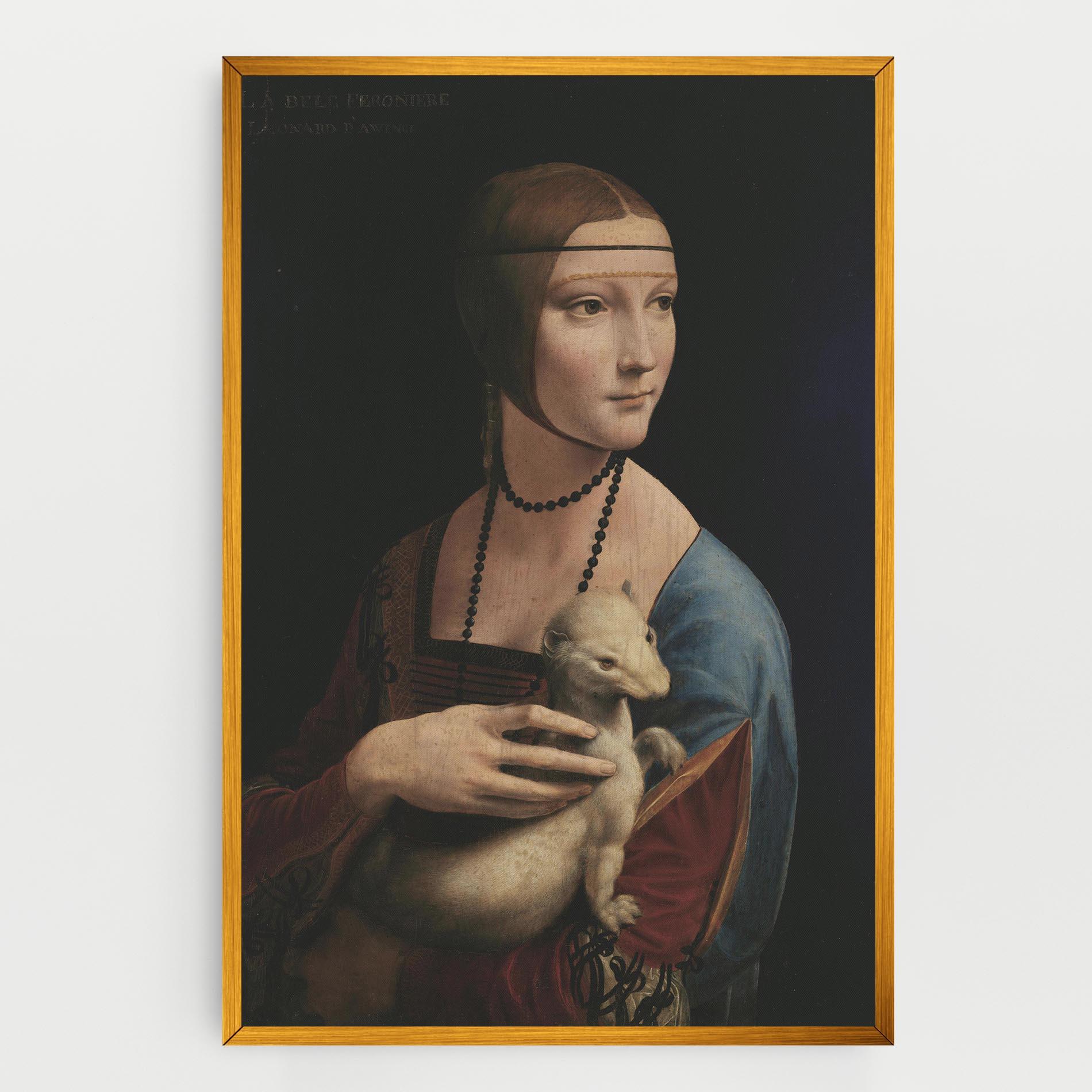 Vászonkép Lady With An Ermine Leonardo Da Vinci mockup 0