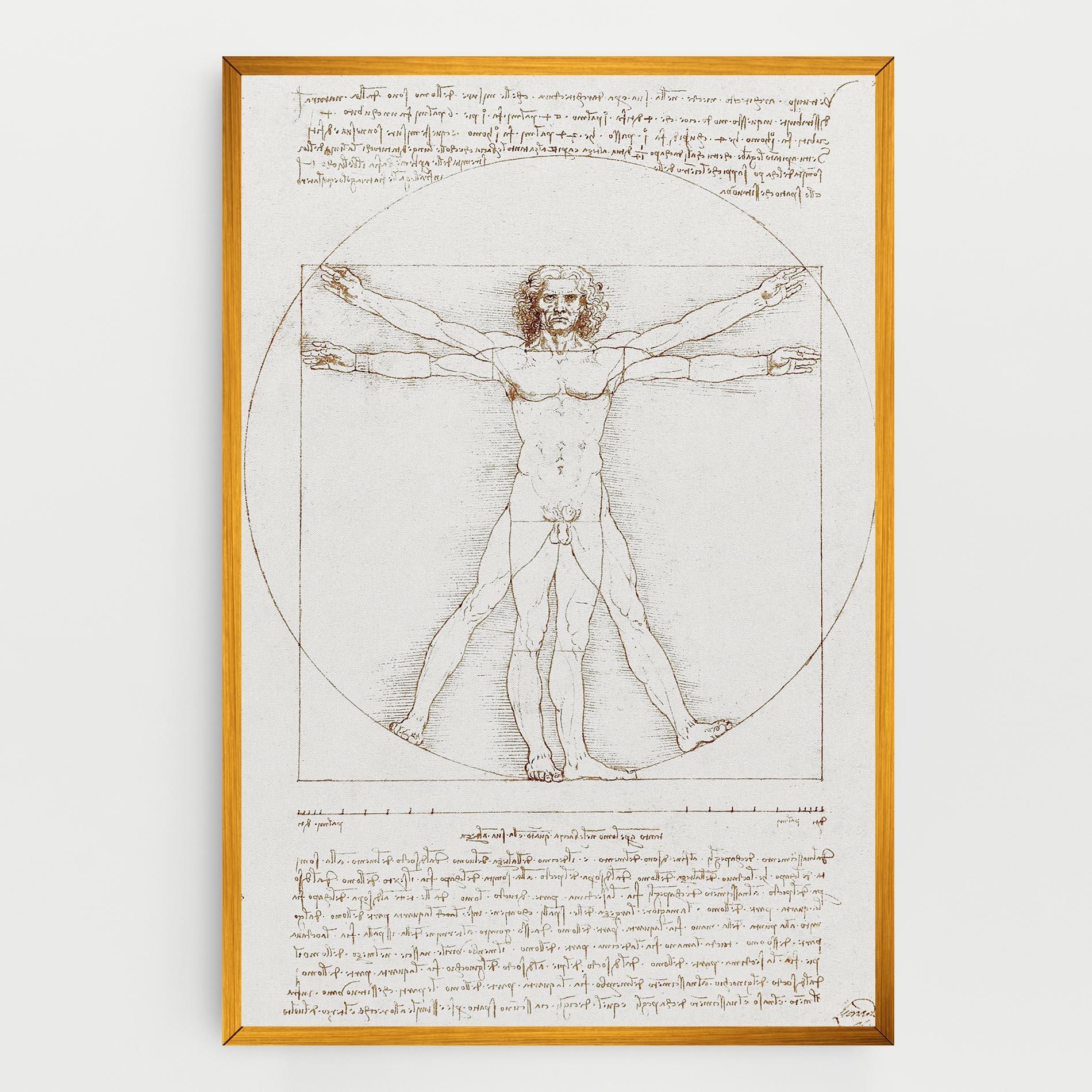 Vászonkép Leonardo Da Vinci's Vitruvian Man mockup 0