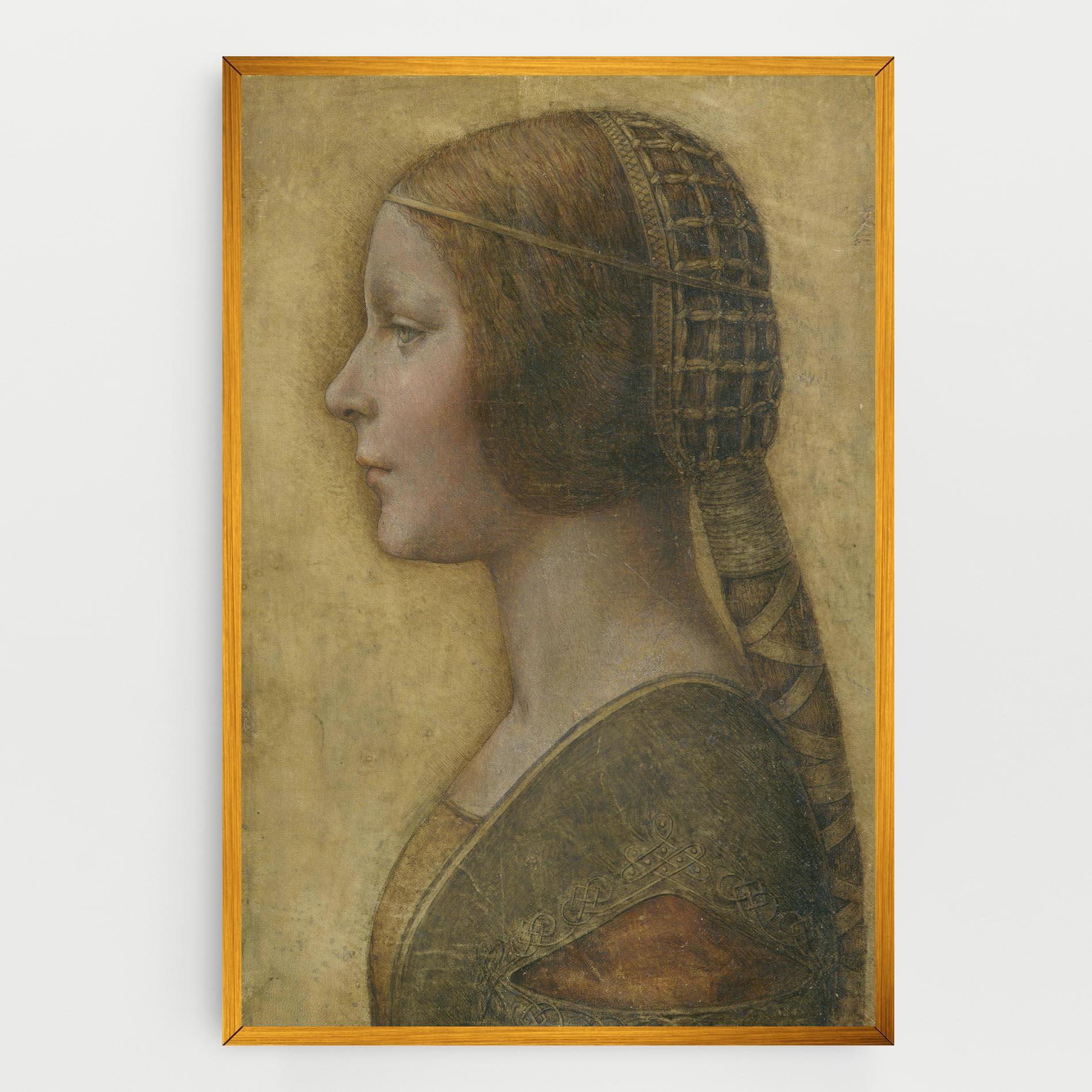 Vászonkép Profile Of A Young Fiancee Da Vinci mockup 0