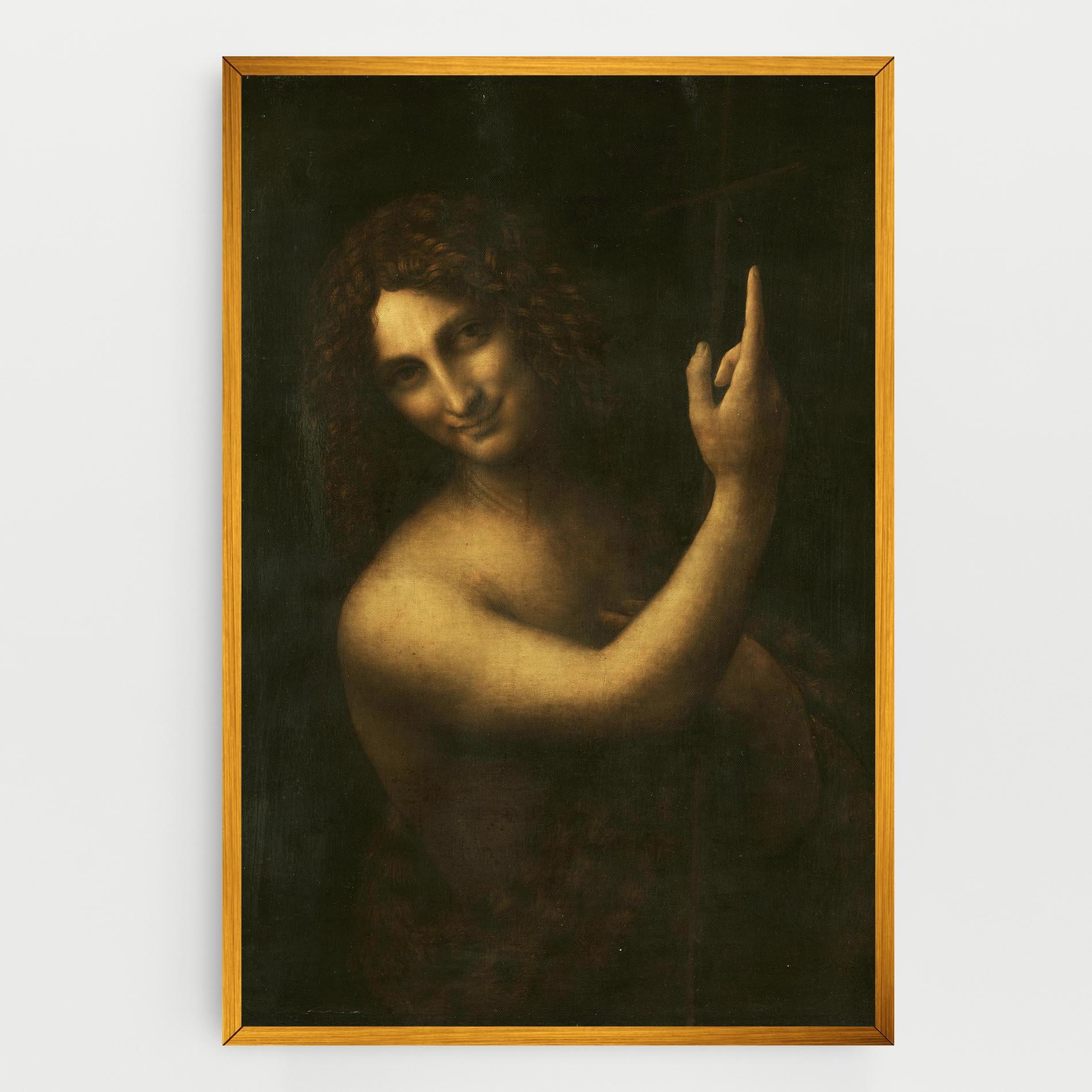 Vászonkép Seonardo Da Vinci Saint John The Baptist mockup 0
