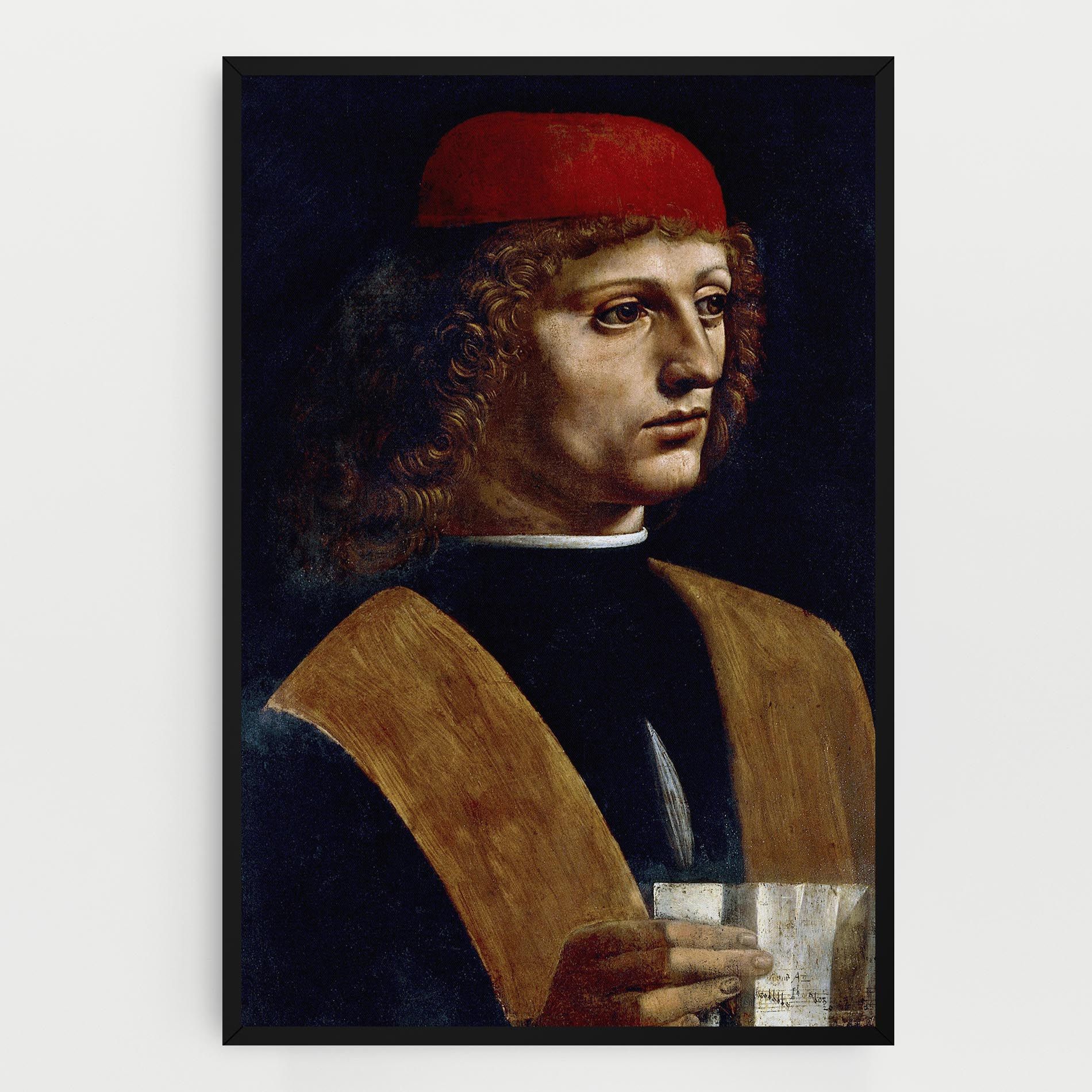 Leonardo Da Vinci's The Portrait Of A Musician mockup 0