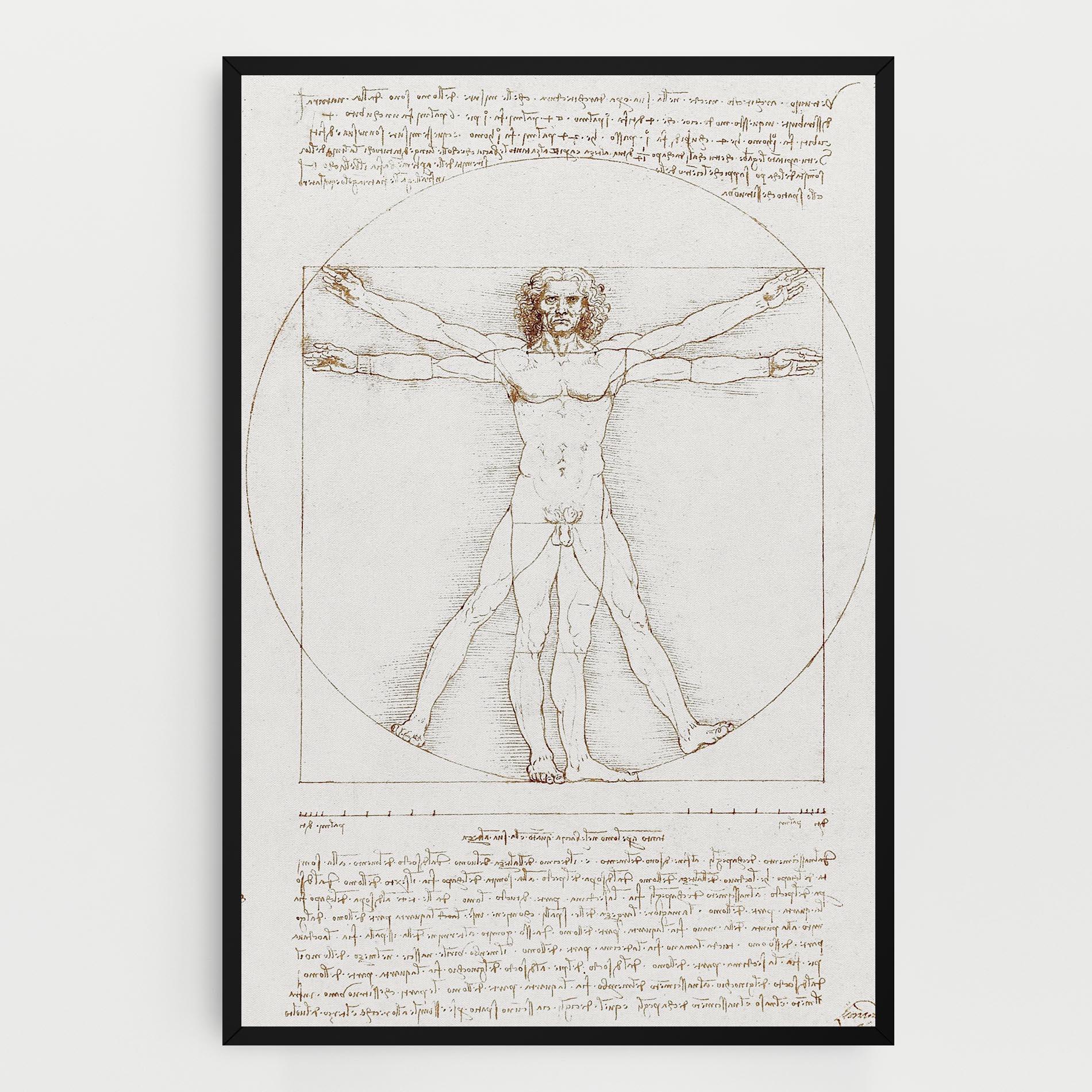 Vászonkép Leonardo Da Vinci's Vitruvian Man mockup 0