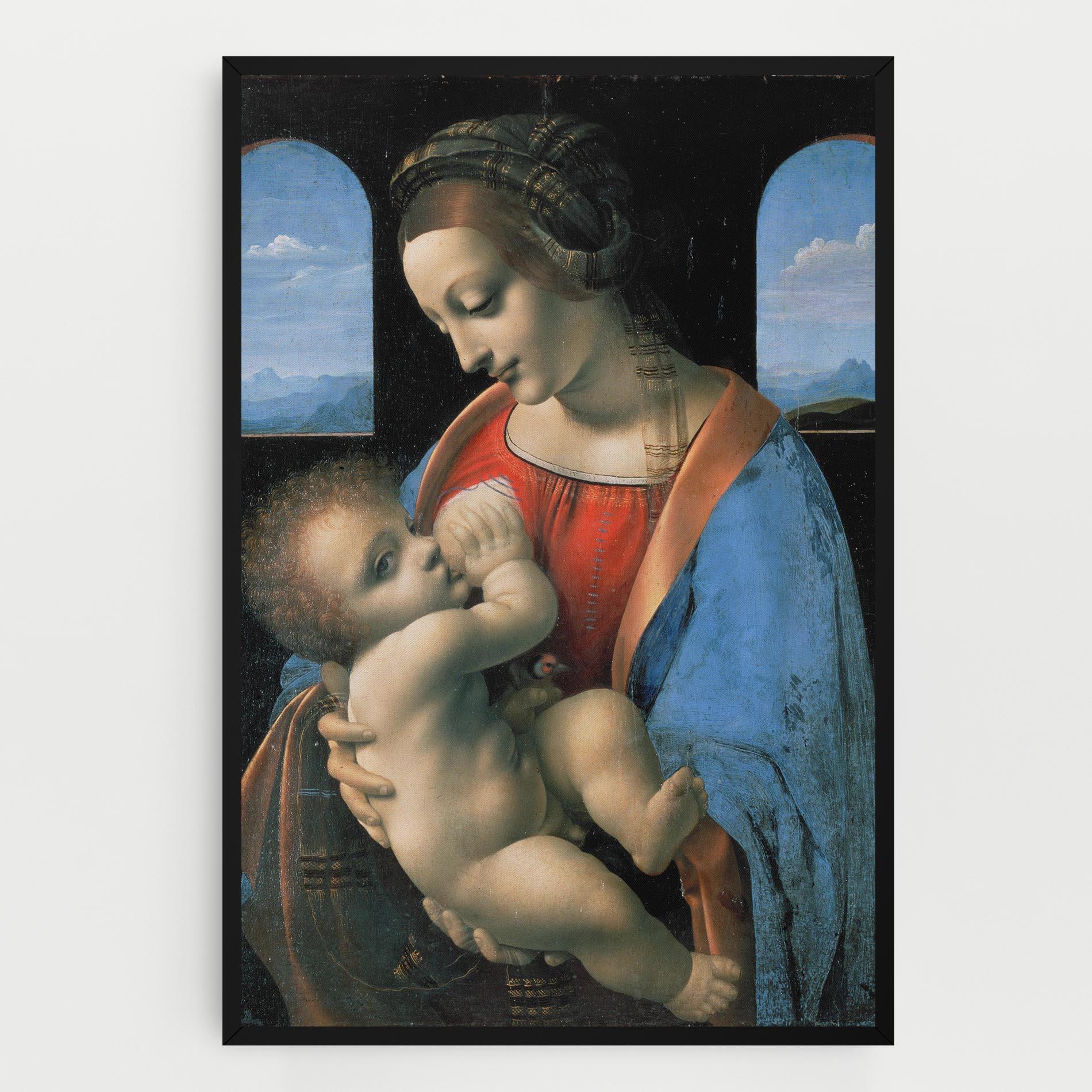 Vászonkép Leonardo Da Vinci Attributed Madonna Litta mockup 0